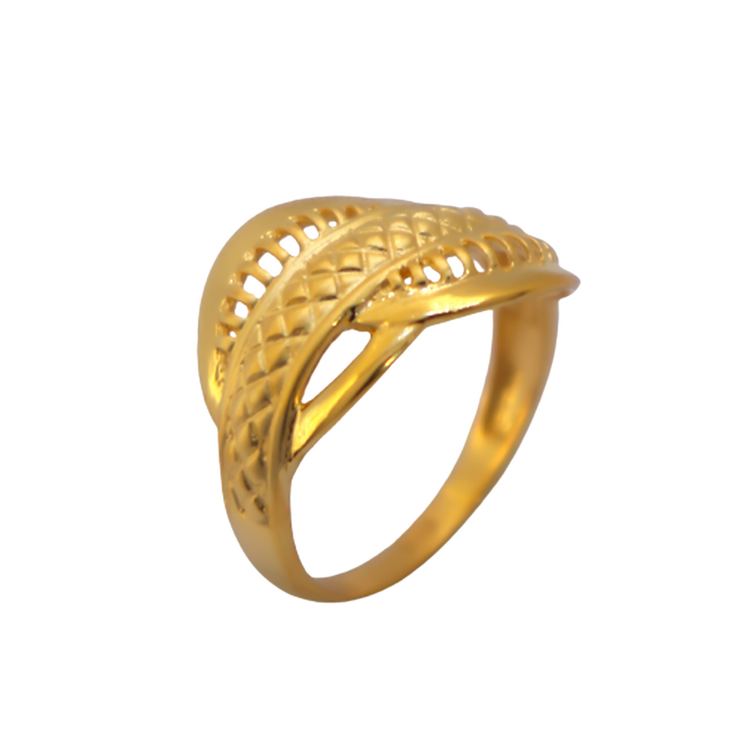 22k Gold Plain Unique Ring