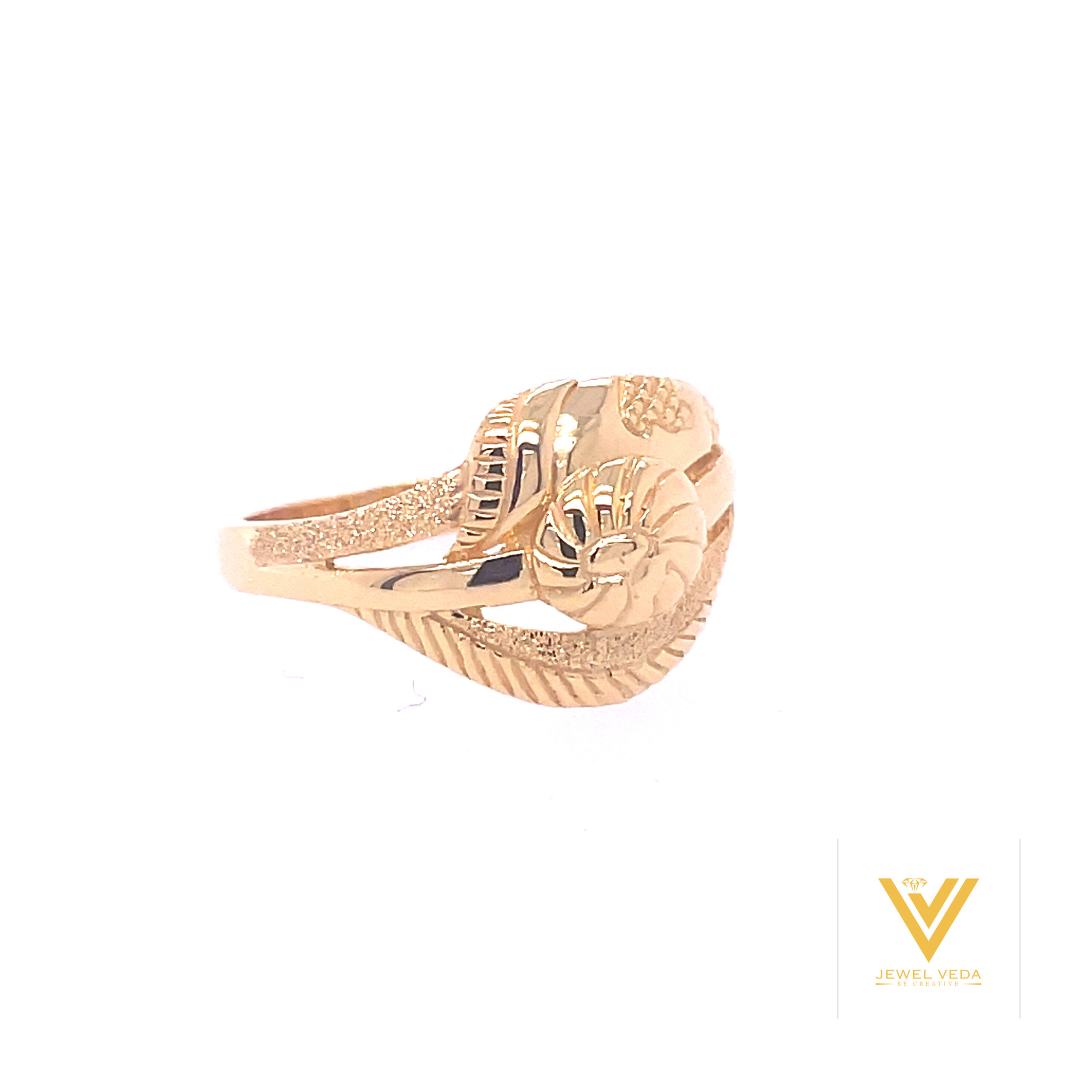 22k gold plain traditional ring