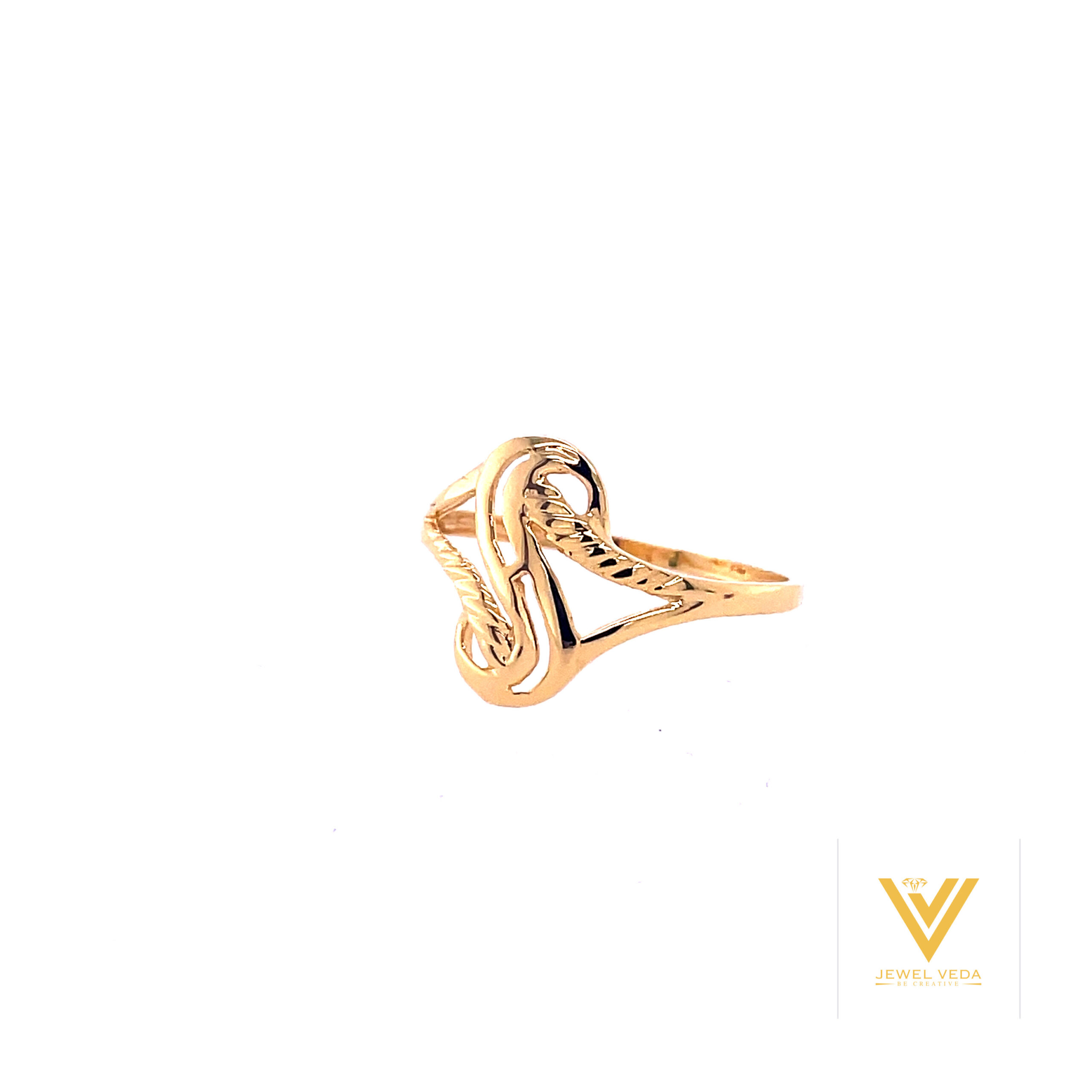 22k gold plain regal curve ring - Image 2