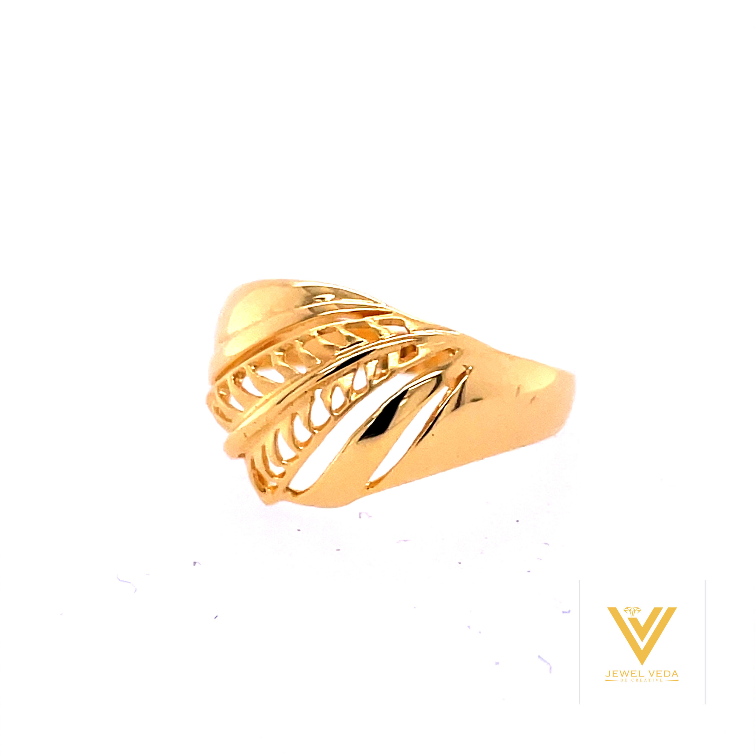 22k Gold Plain Illusion Ring - Image 2