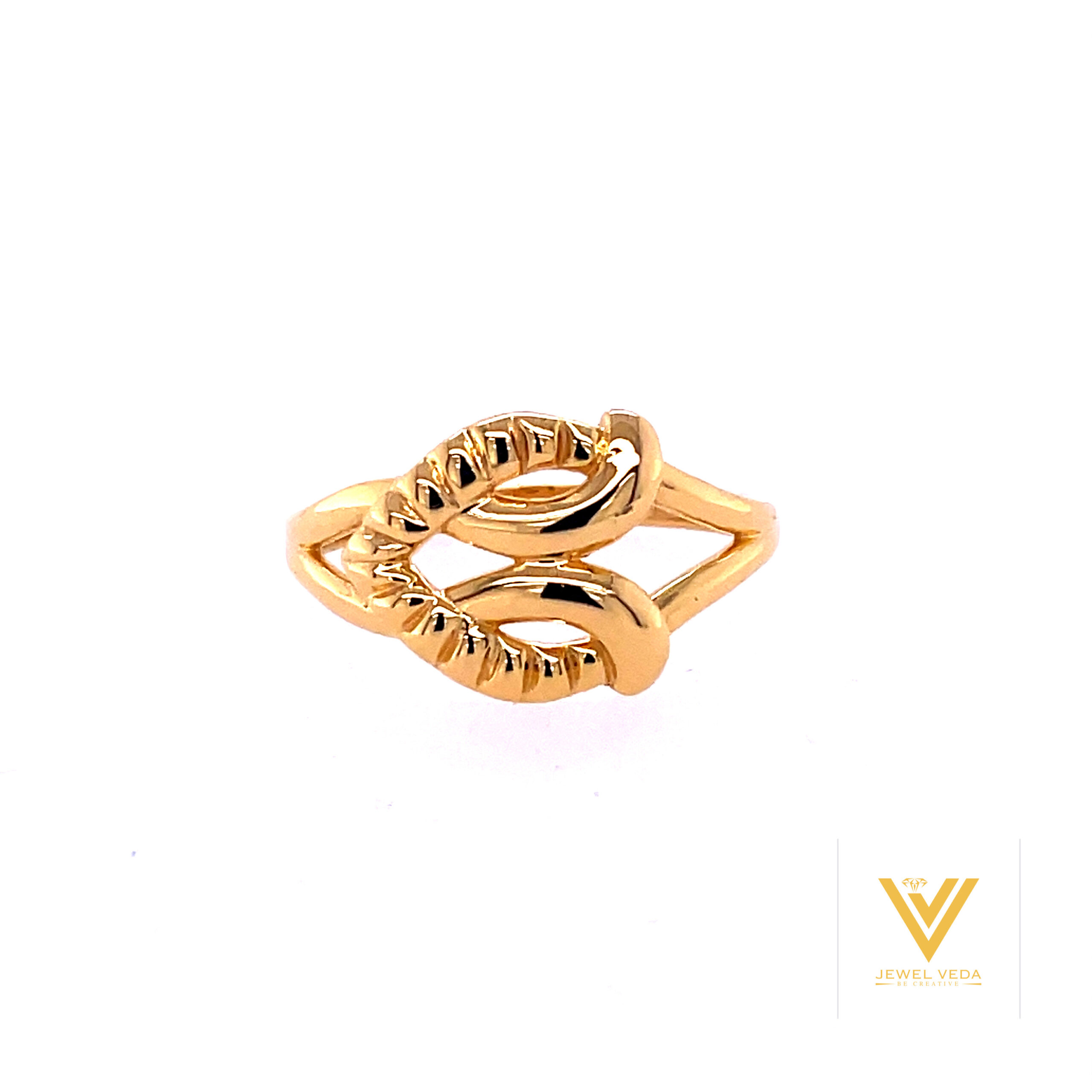 22k gold plain connecting ring