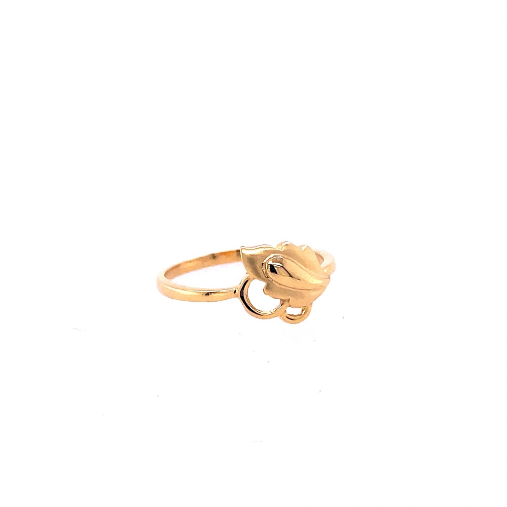 22k gold plain leaf ring - Image 4