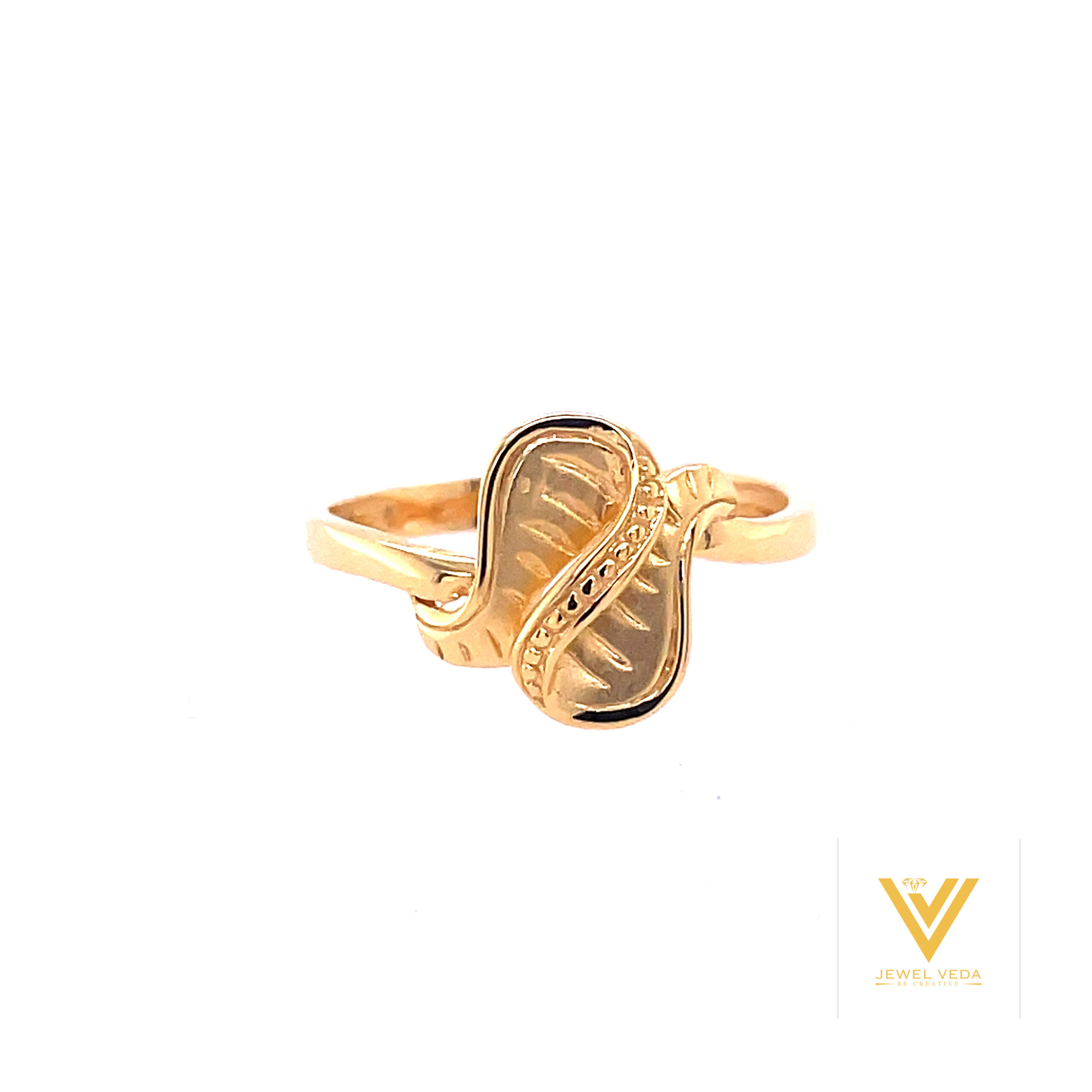 22k gold plain blossom ring - Image 3