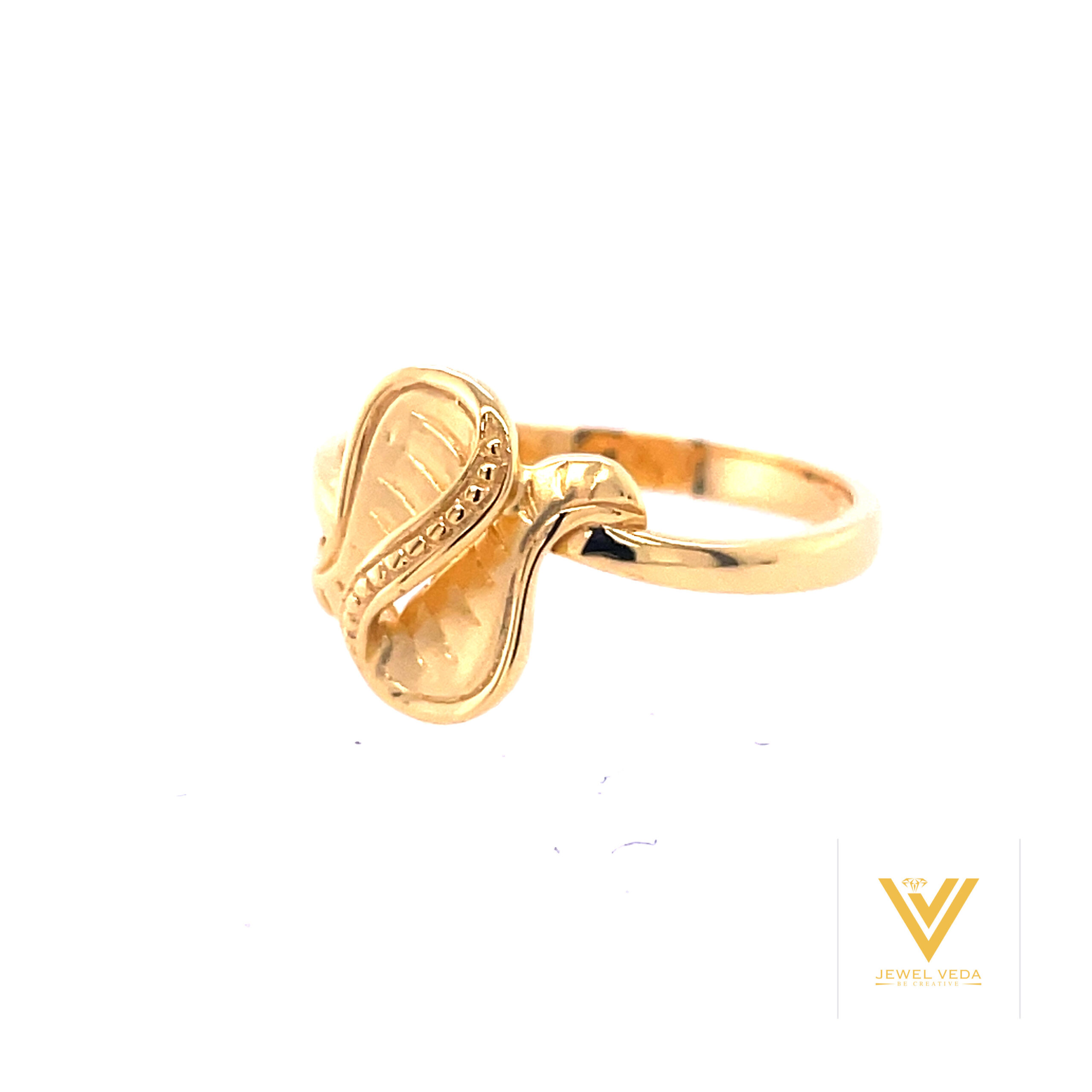 22k gold plain blossom ring - Image 2