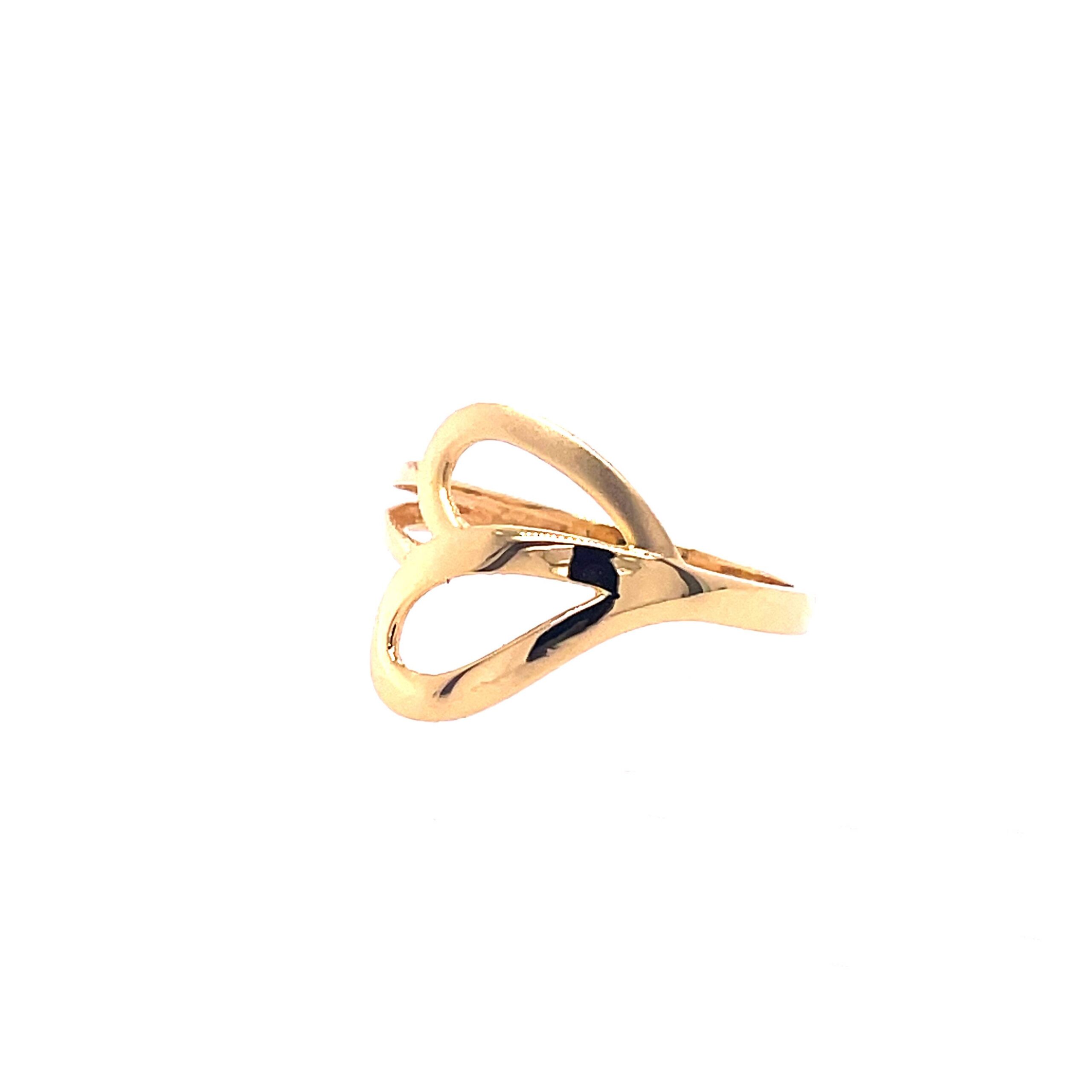 22k Gold Plain Heart Of Gold Ring