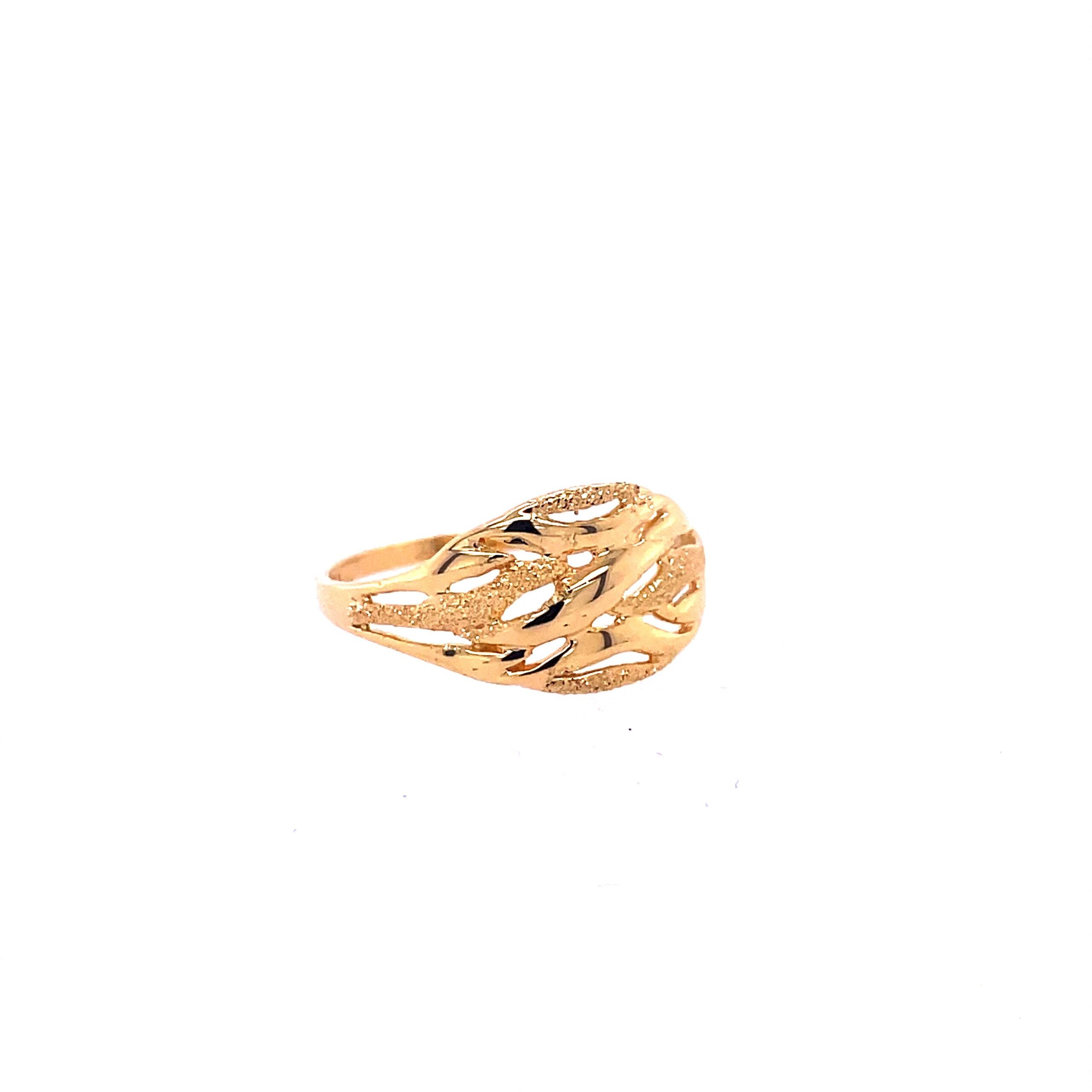 22k Gold Plain Fancy Ring