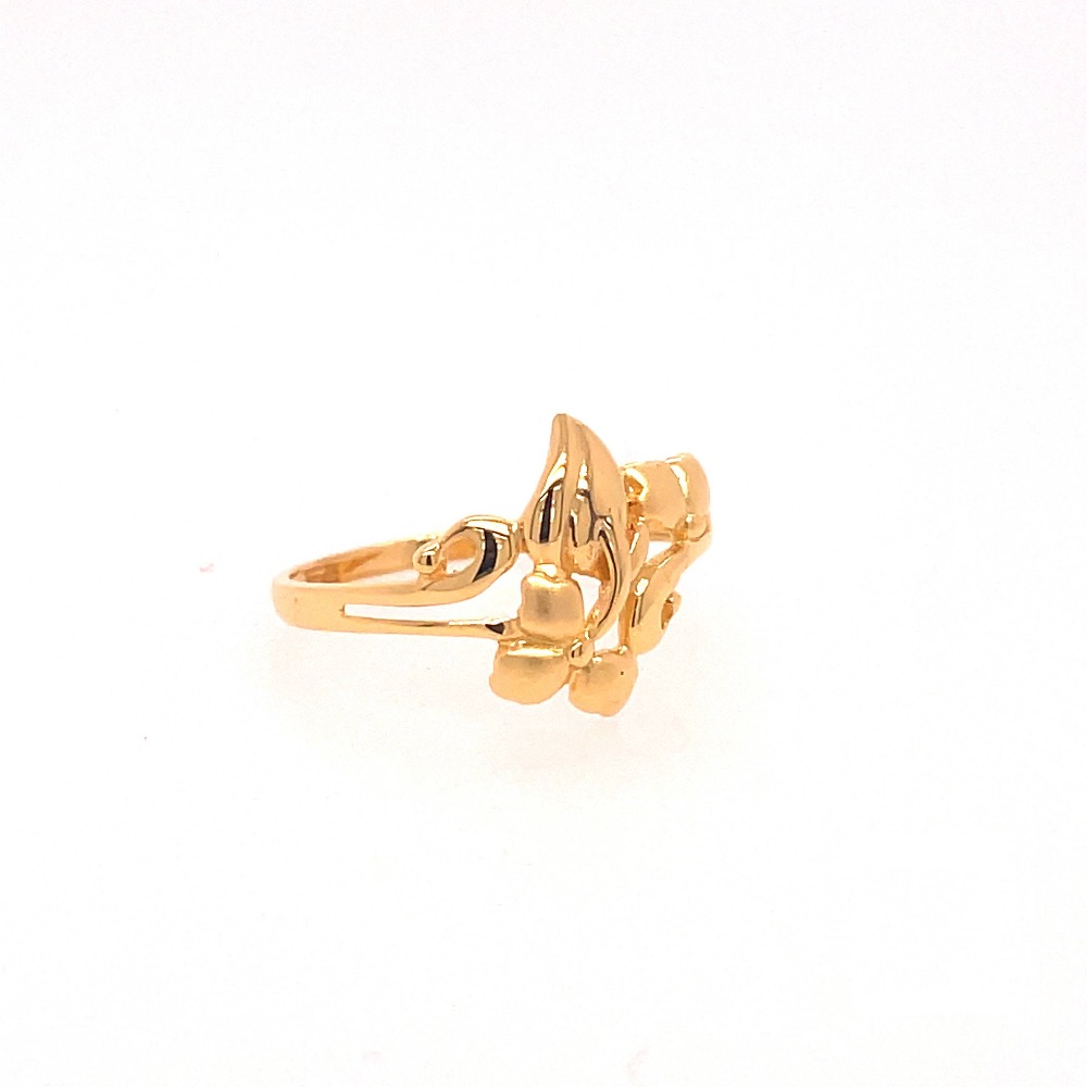 22k gold plain flower ring - Image 4