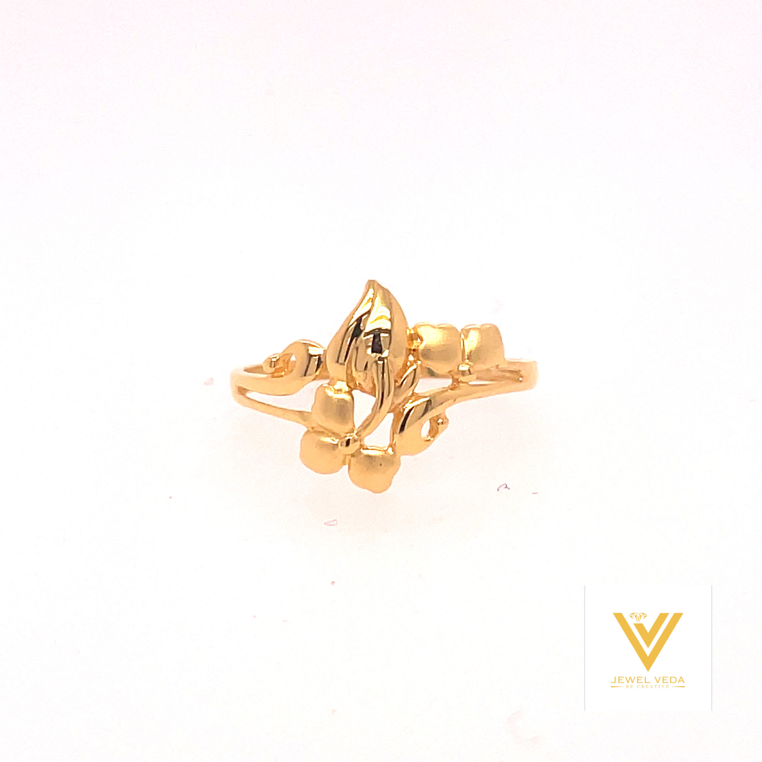 22k gold plain flower ring - Image 3