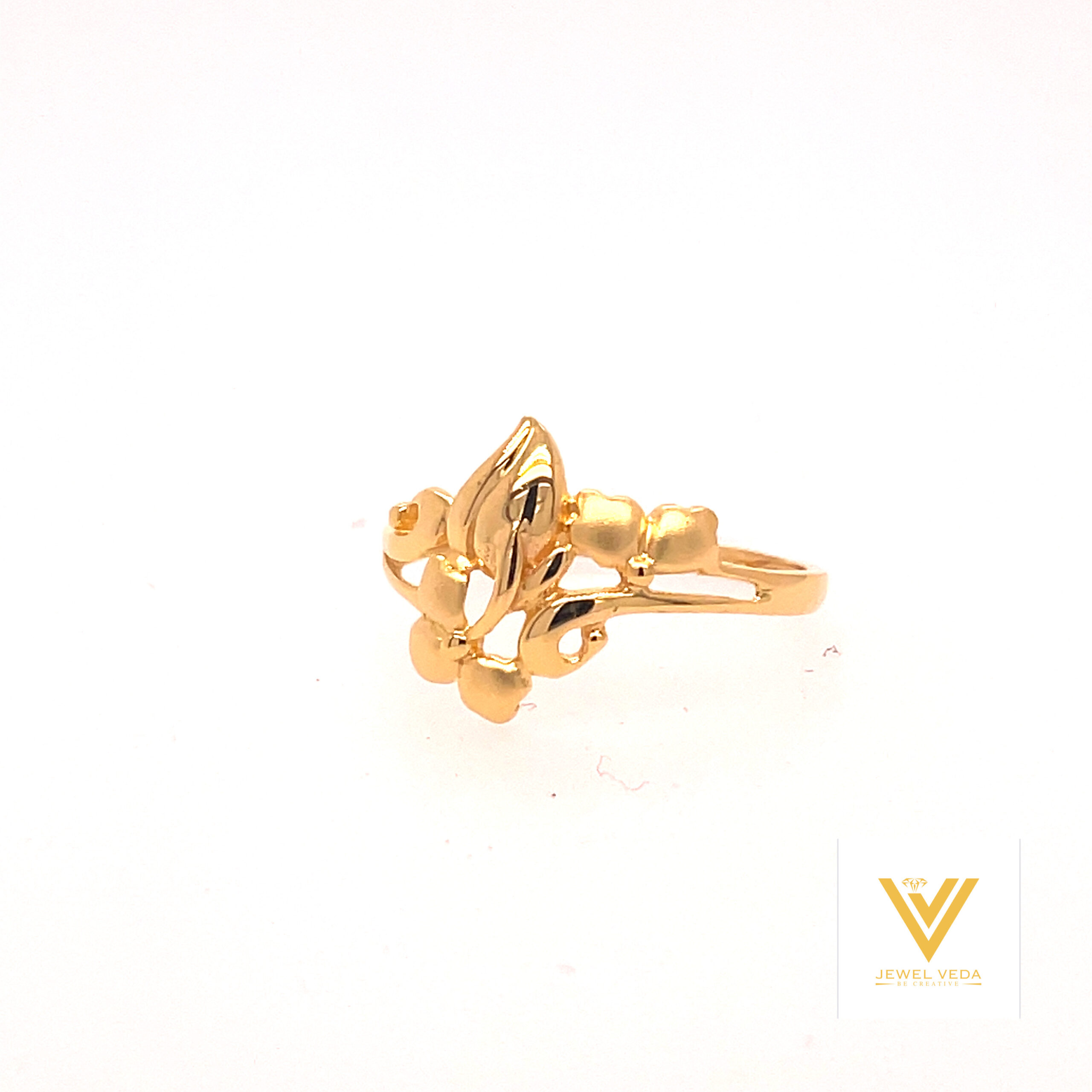 22k gold plain flower ring - Image 2