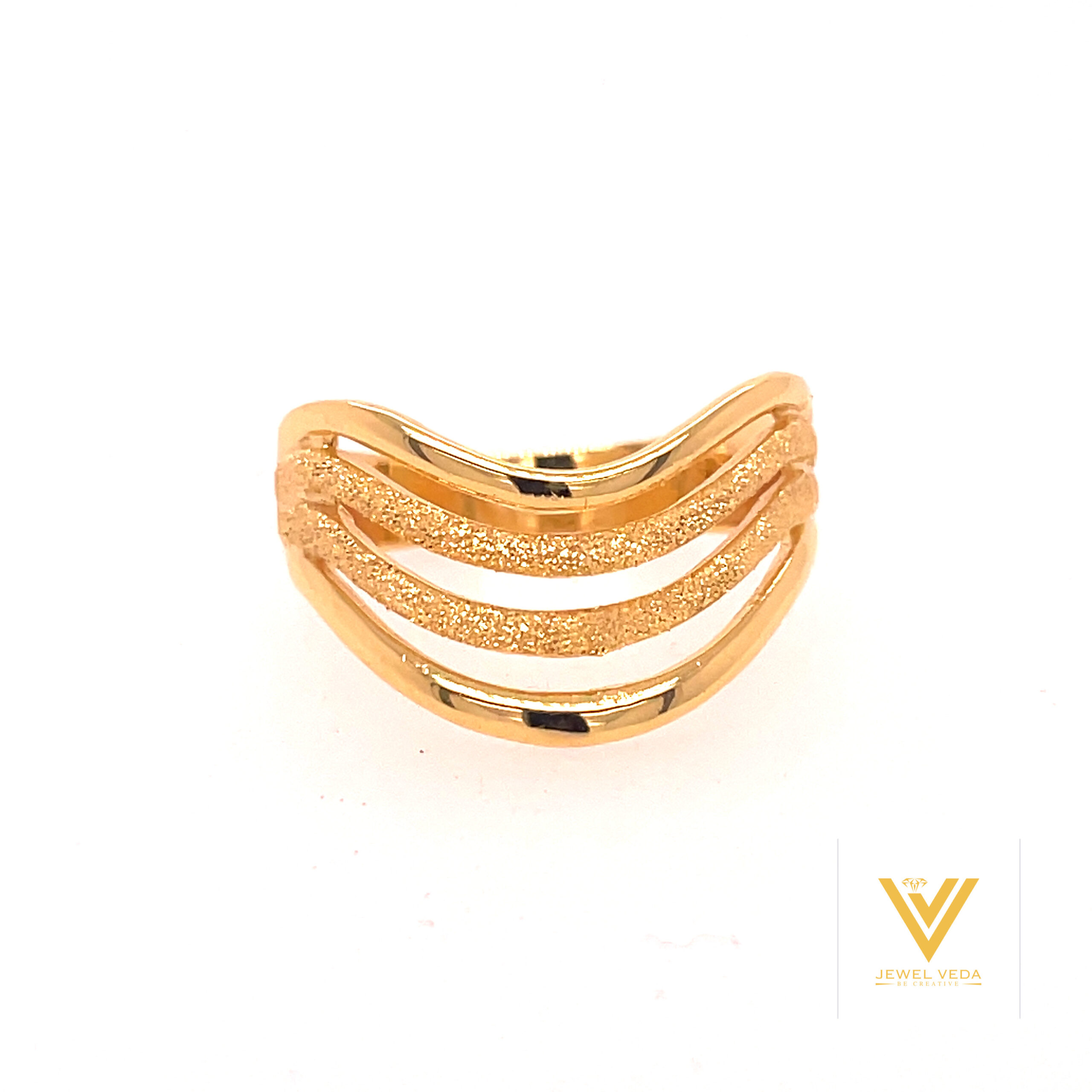 22k Gold Plain Layer Ring - Image 3