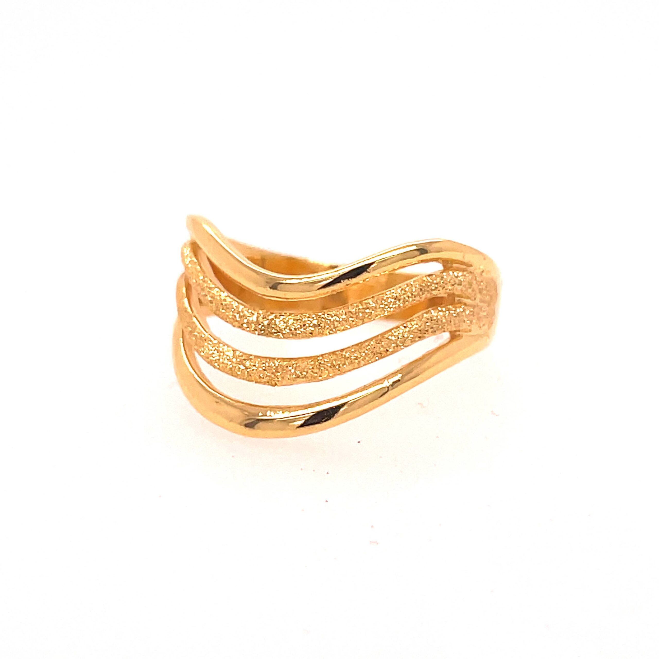 22k Gold Plain Layer Ring