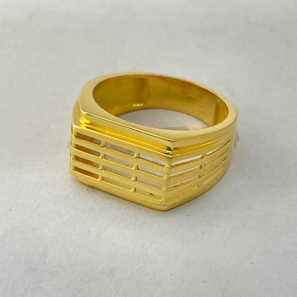 22K Gold 6 line ring