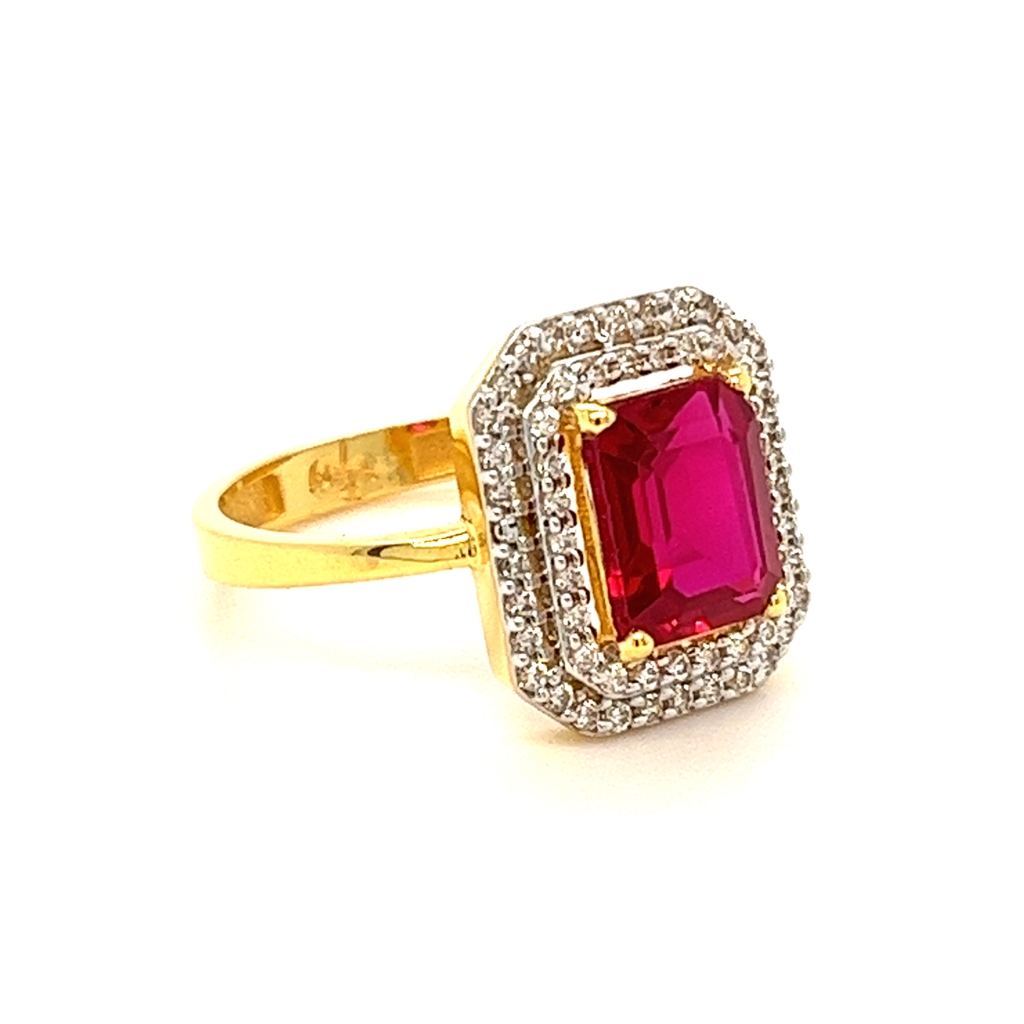 22k Gold CZ Simple Ring