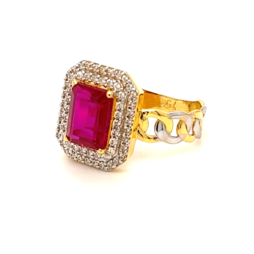 22k Gold CZ Diamond Stylish Ring - Image 2