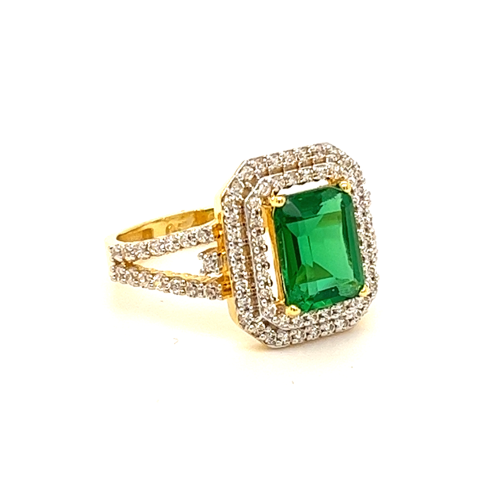 22k Gold With Stone Dazzle Ring