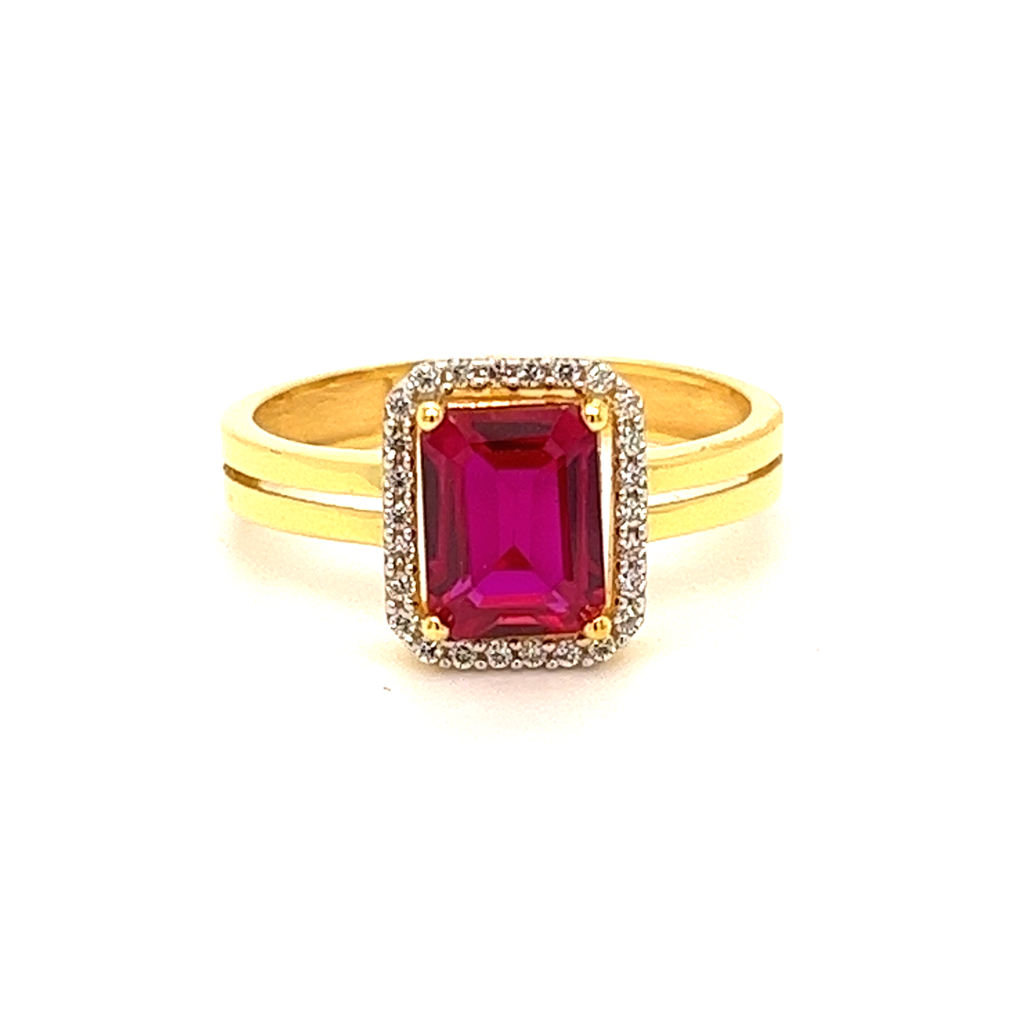 22k Gold CZ Forever Ring - Image 3