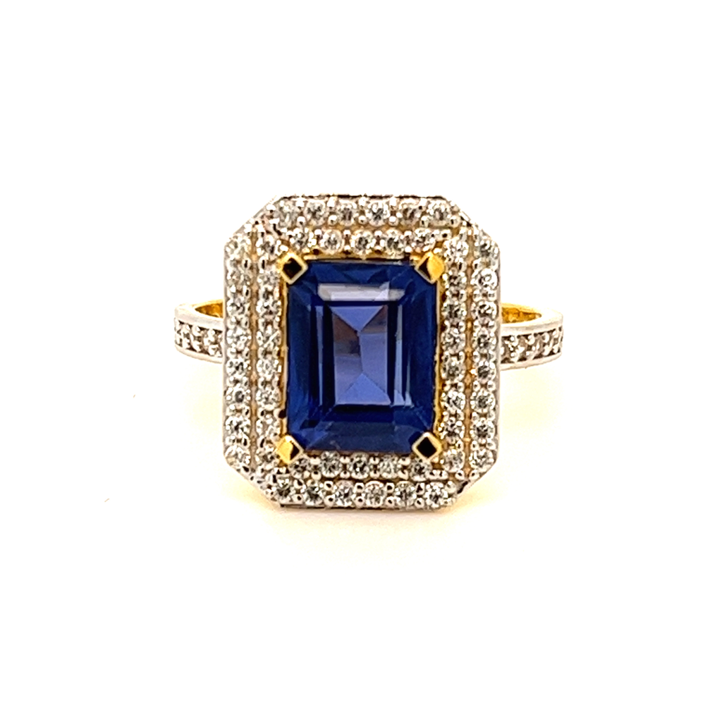 916 Gold with CZ Divine Ring - Image 3