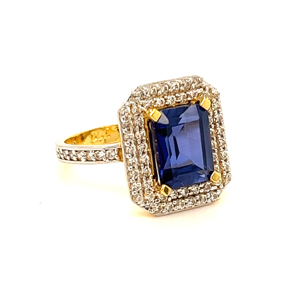 916 Gold with CZ Divine Ring