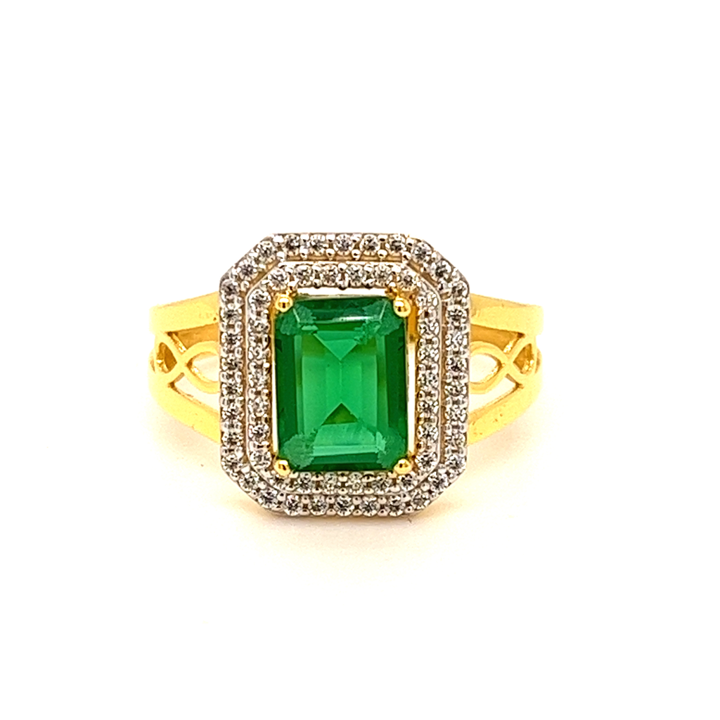 916 Gold And CZ Elegant Ring - Image 3