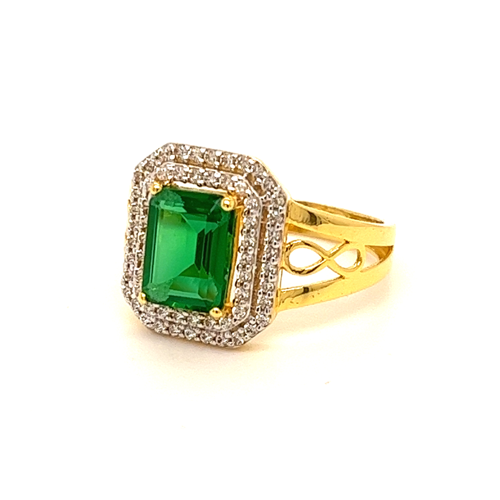 916 Gold And CZ Elegant Ring - Image 2