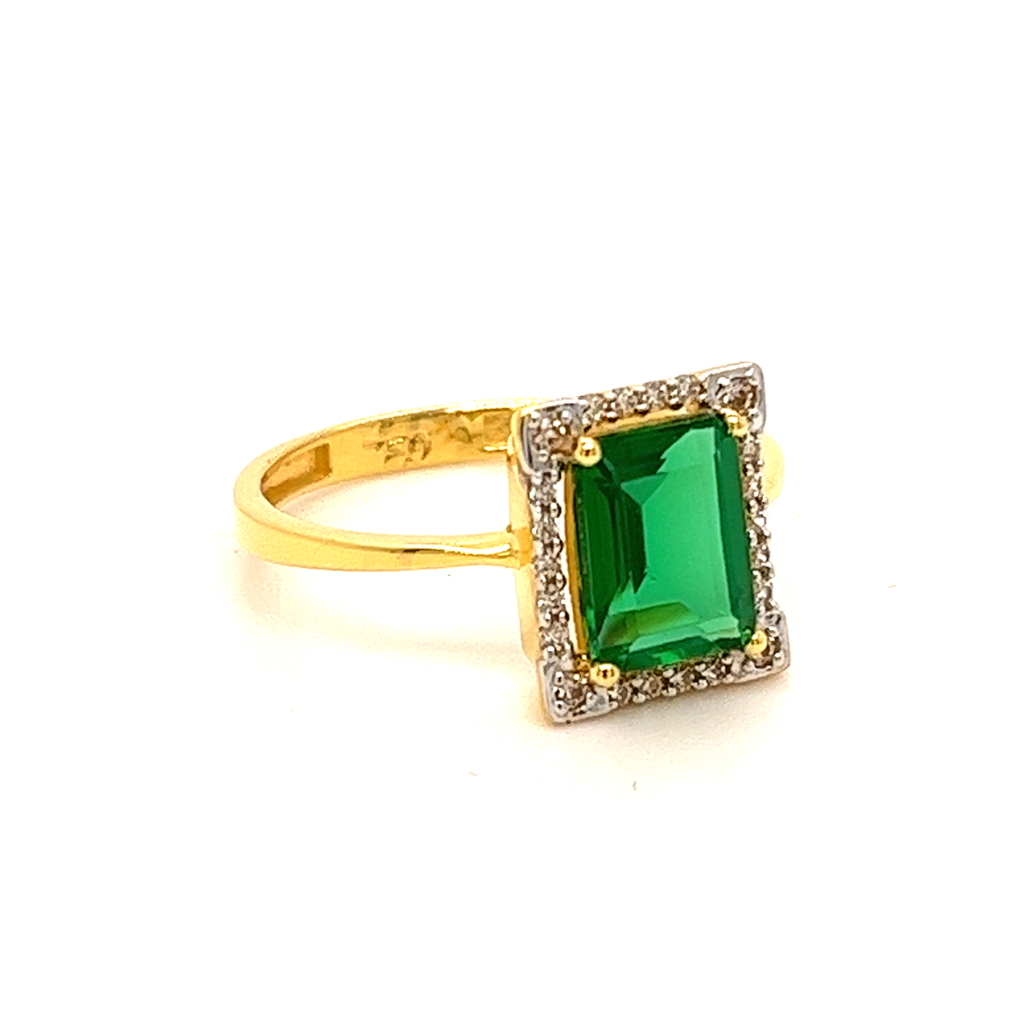 22k Gold CZ Graceful Ring