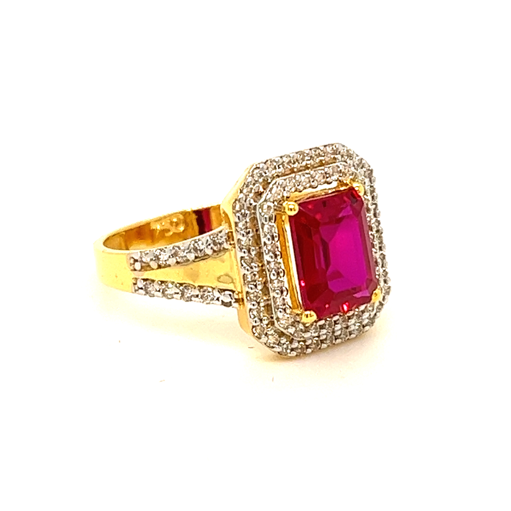 22k Gold CZ Elegant Ring