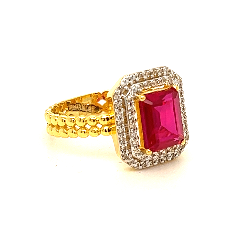 22k Gold CZ Diamond Beautiful Ring