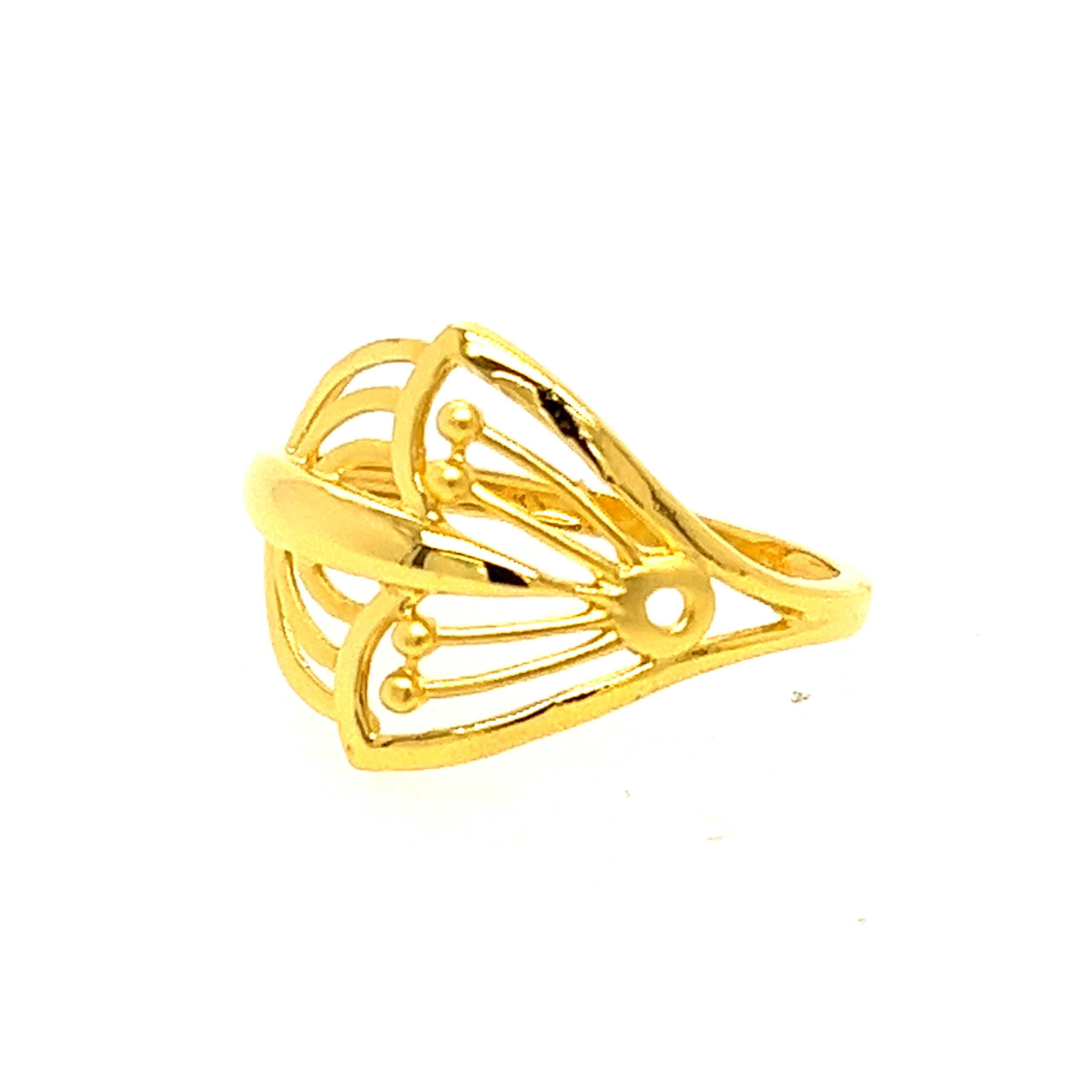 22k Gold Plain Glam Ring - Image 3