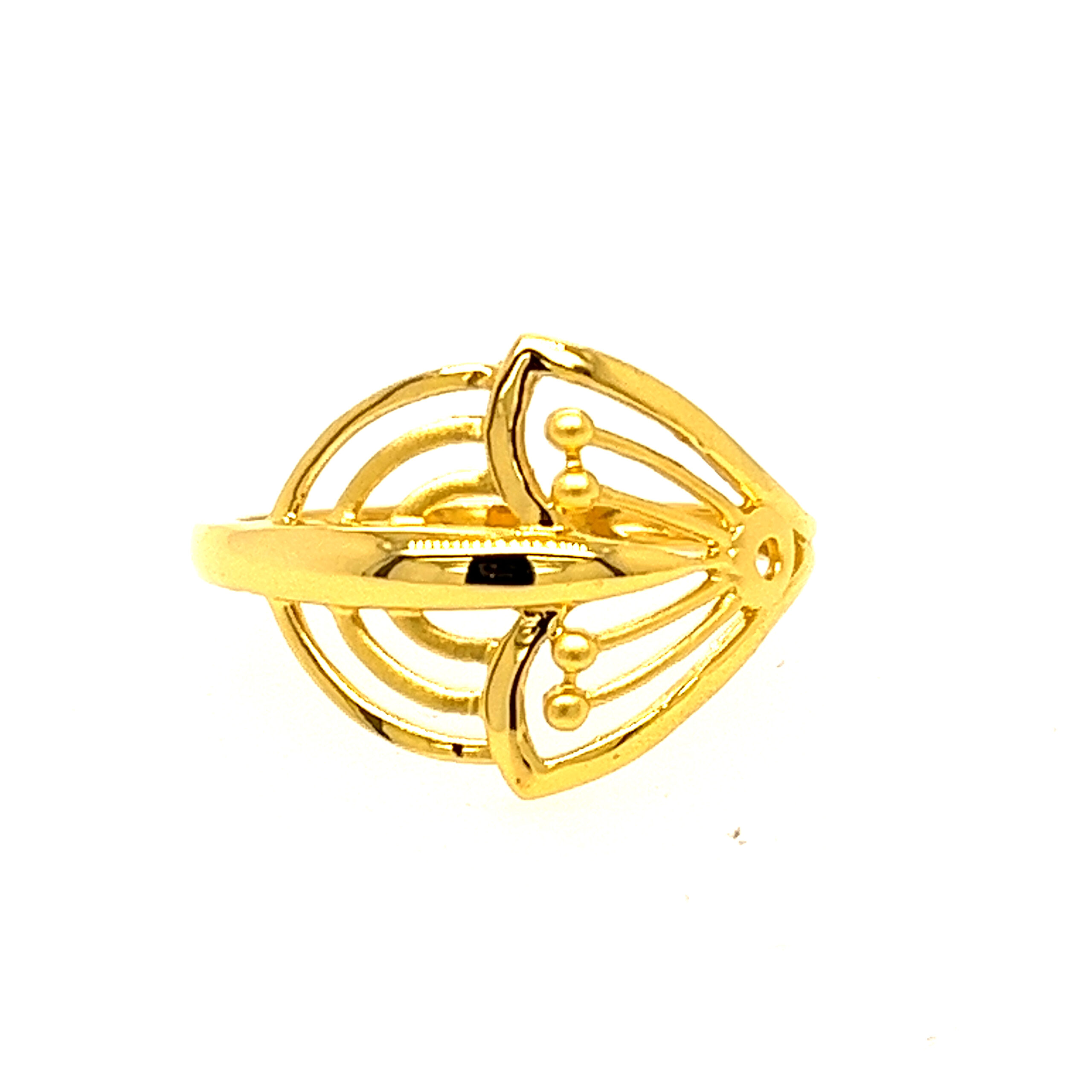 22k Gold Plain Glam Ring - Image 2