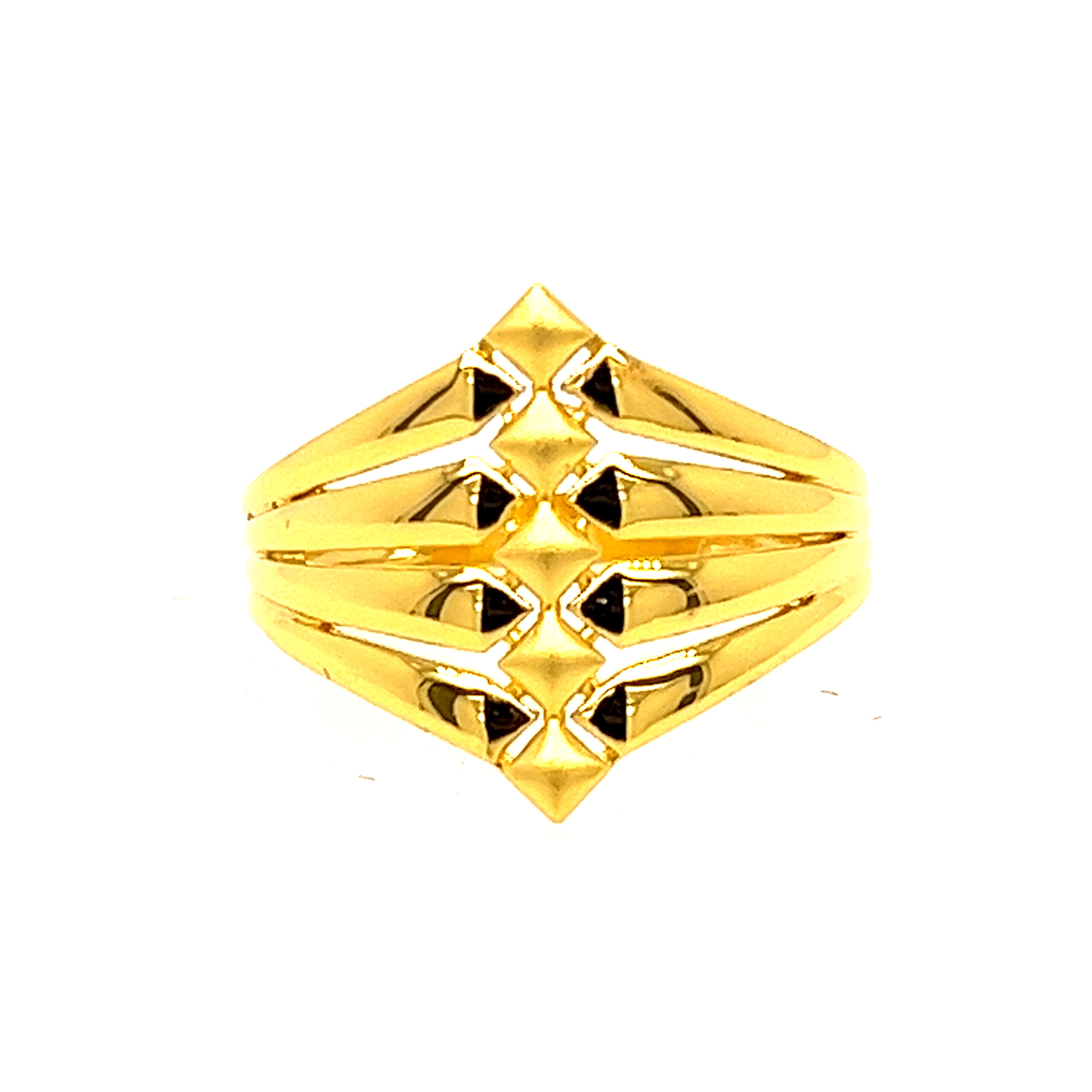 22k Gold Plain Wonder Wave Ring - Image 2