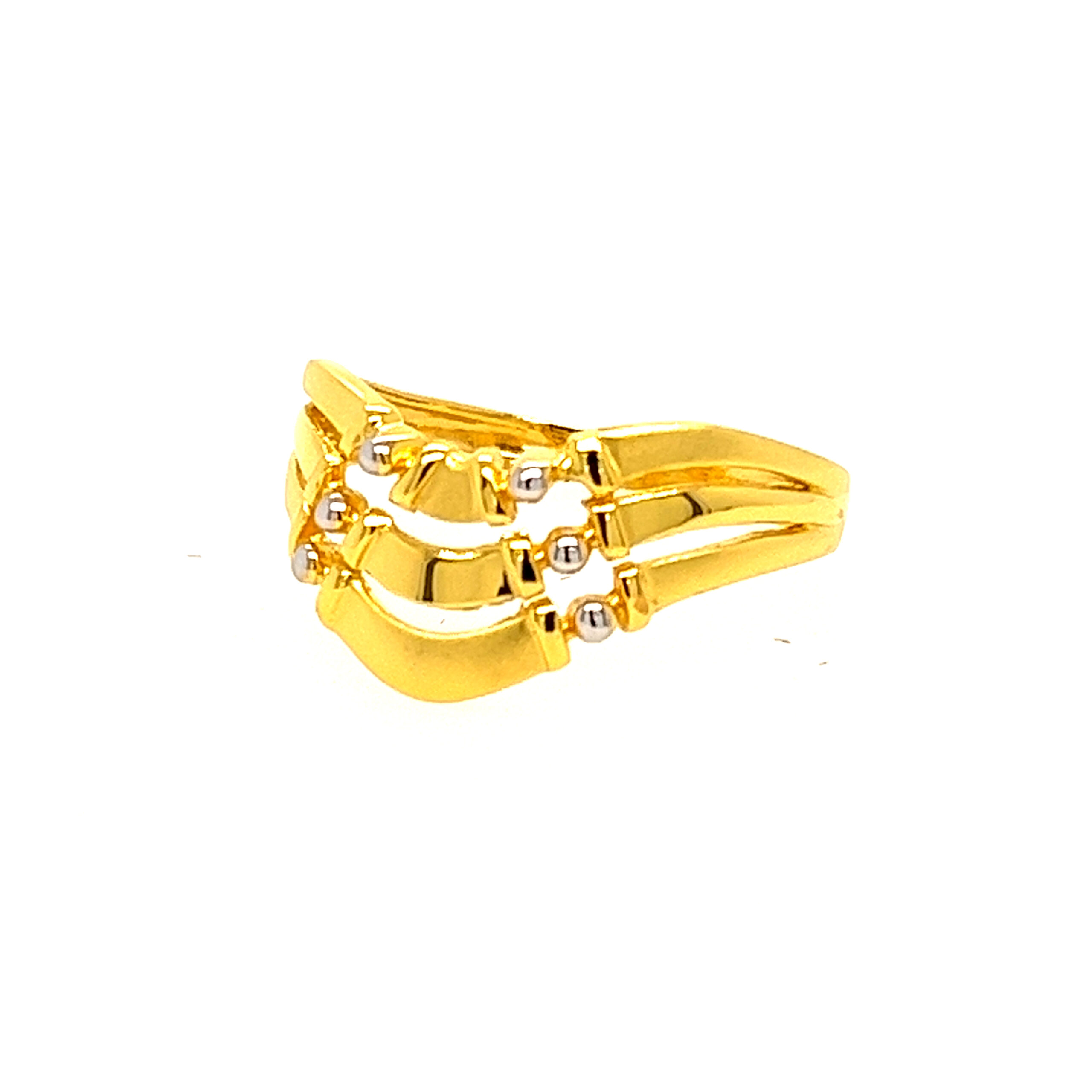22k Gold Plain  Paisley Perfect Ring