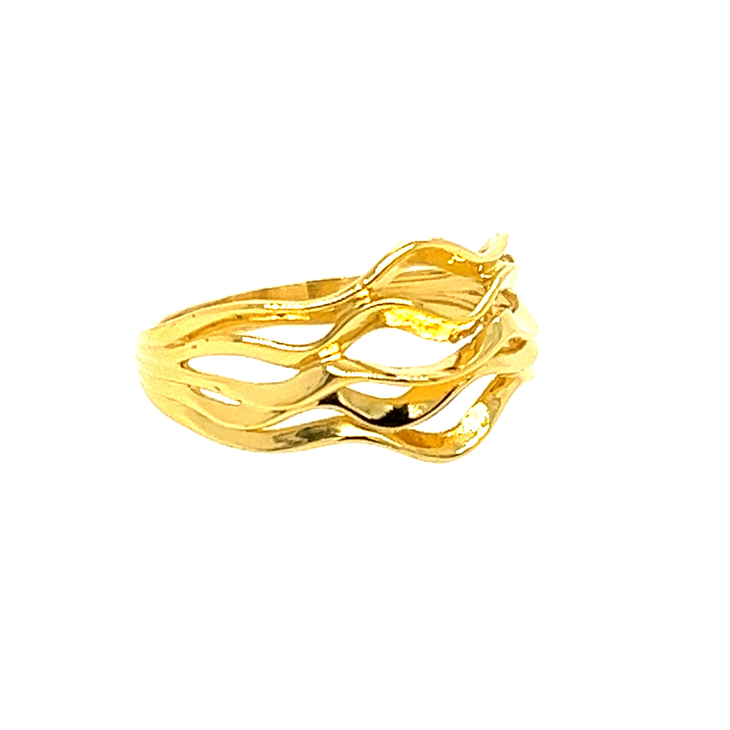 22k Gold Plain Wavy Ring - Image 3