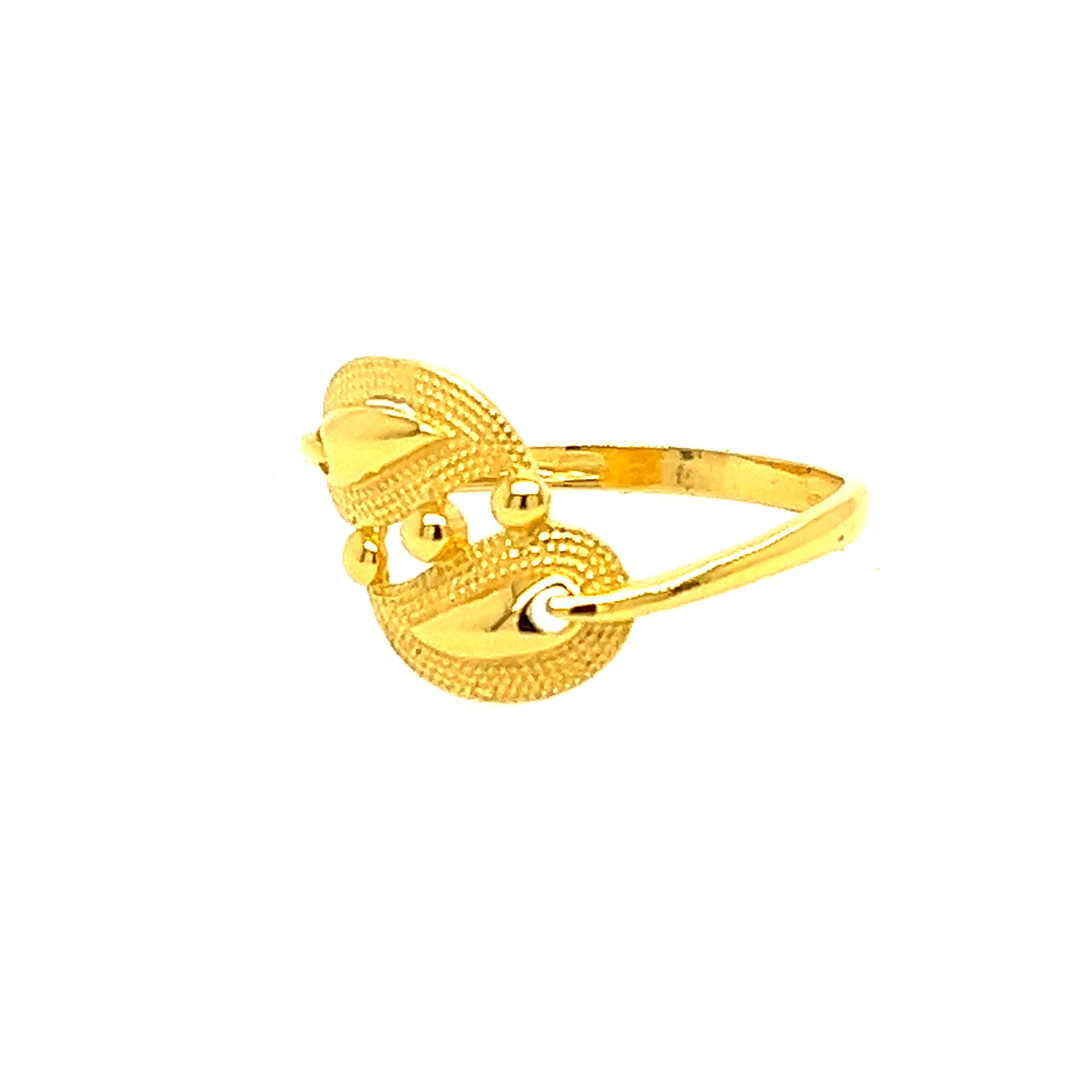 22k Gold Plain Dotted Ring - Image 3