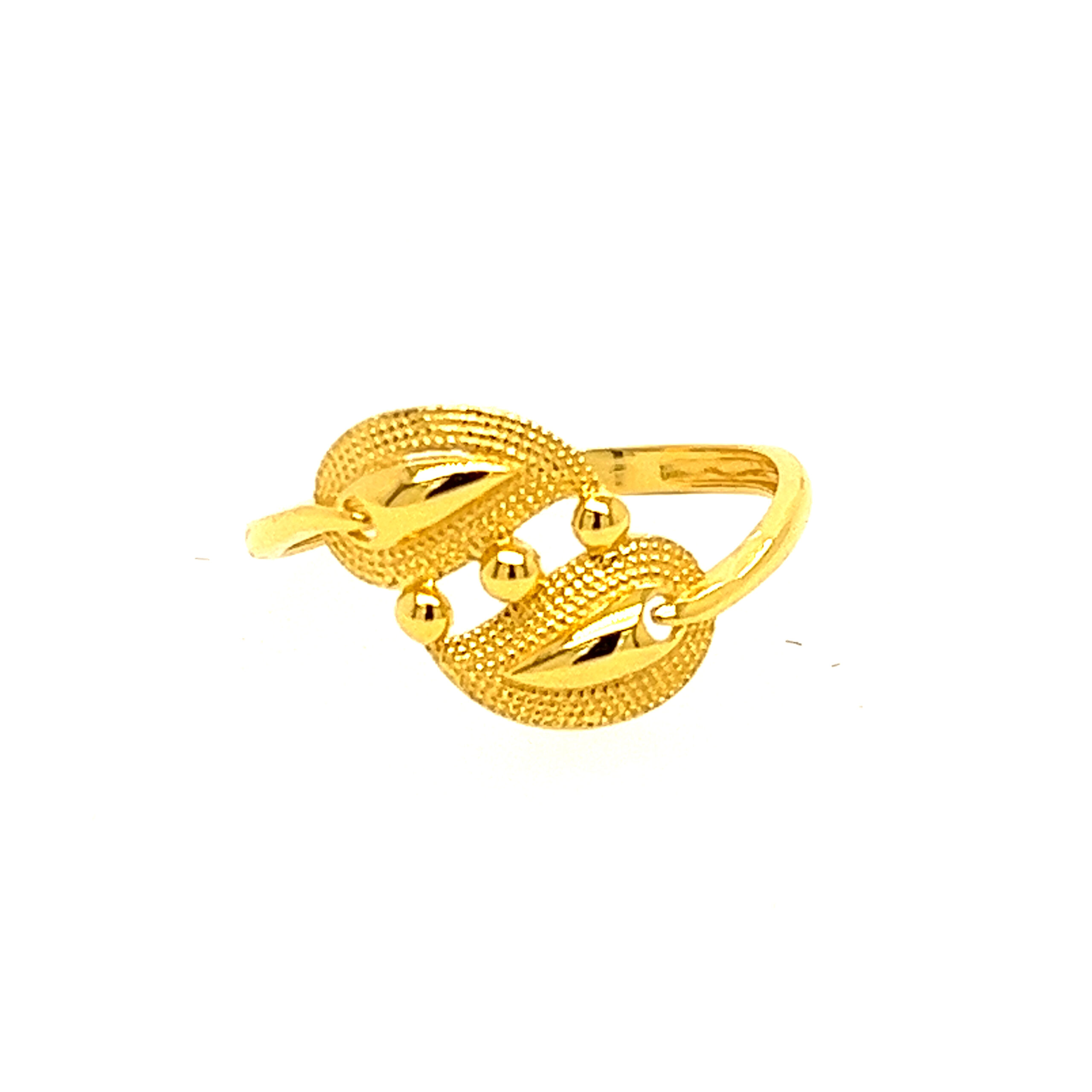 22k Gold Plain Dotted Ring - Image 2