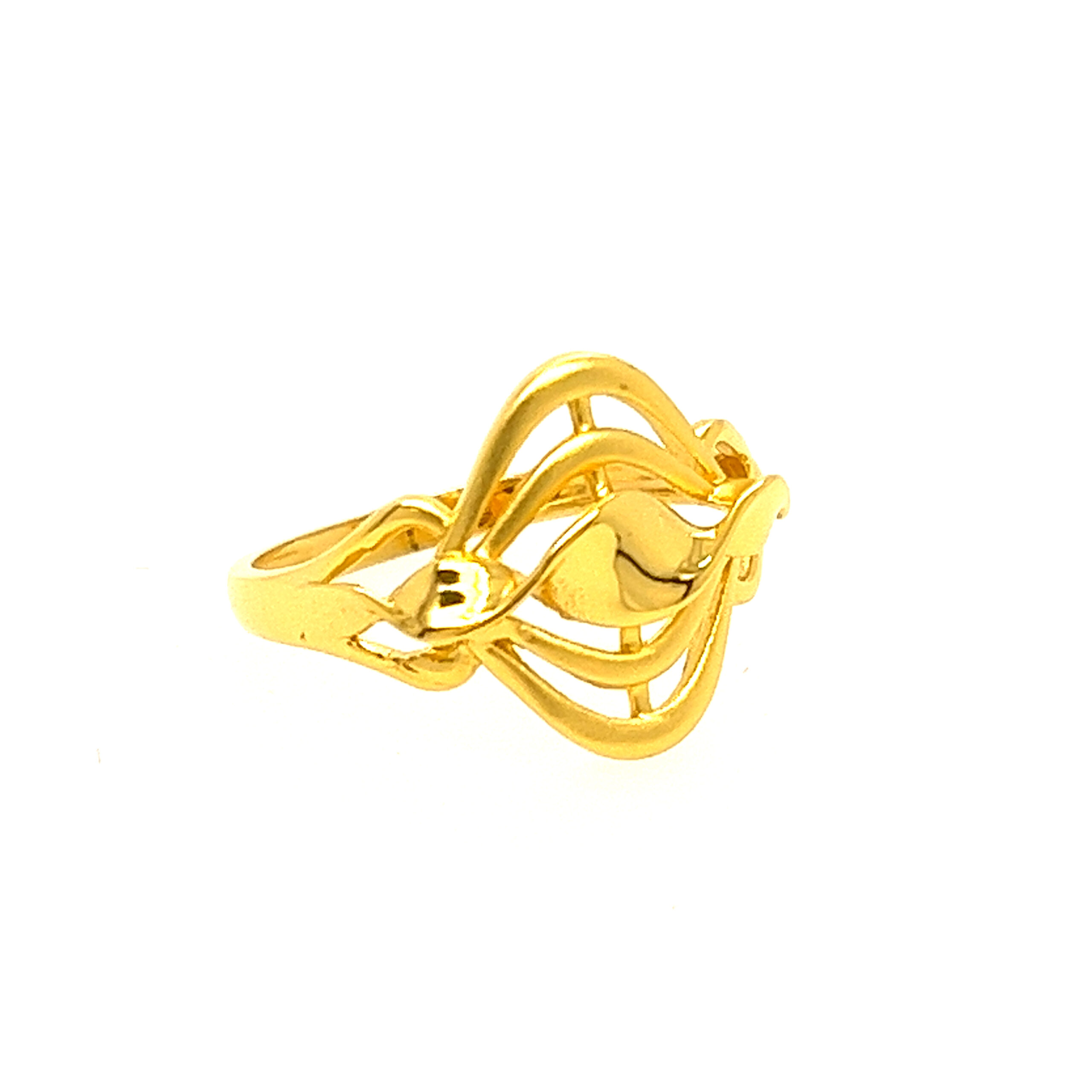 22k Gold Plain Strong n Smart Ring - Image 3