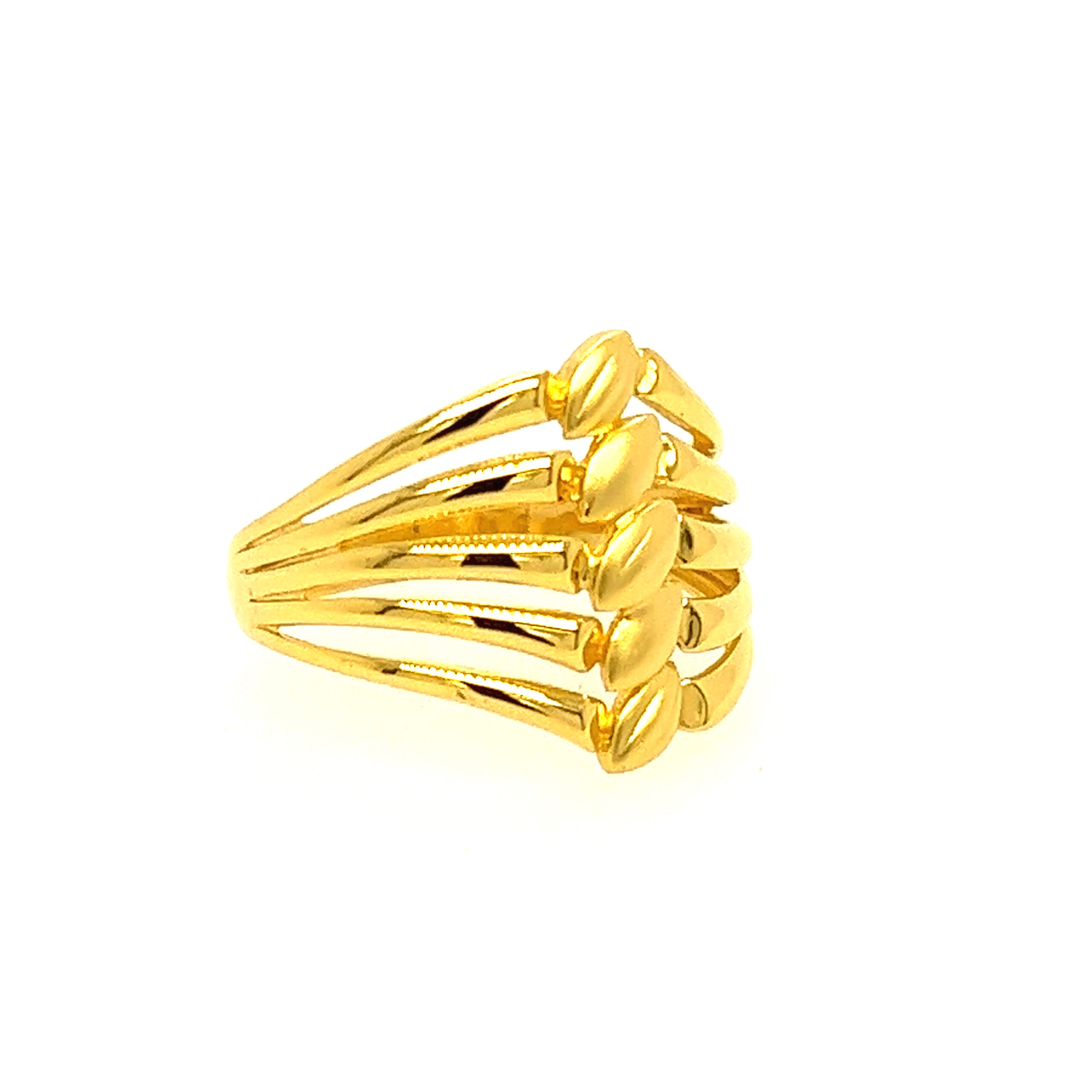 22k Gold Plain Glossy Ring