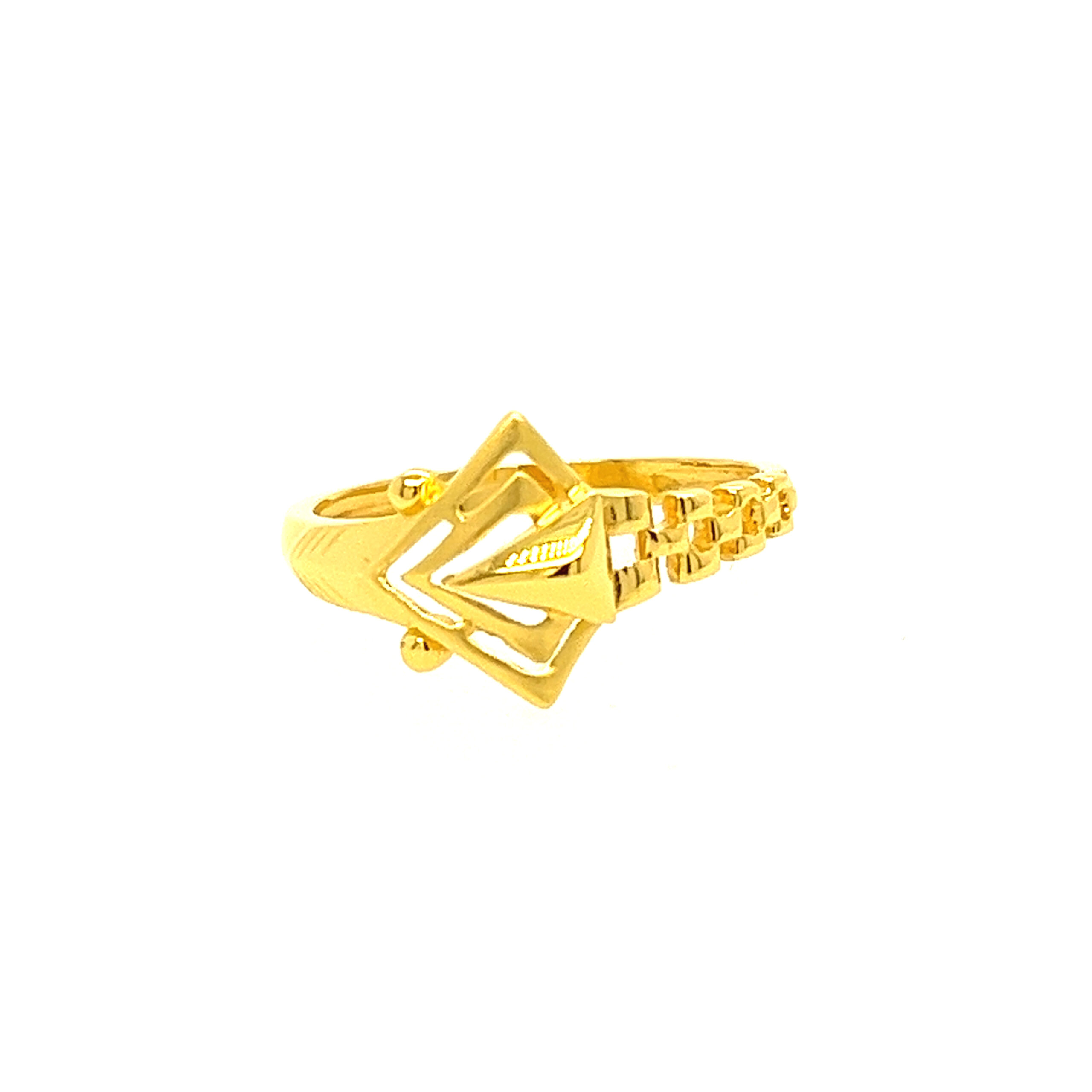 22k Gold Plain Sleek Ring - Image 2