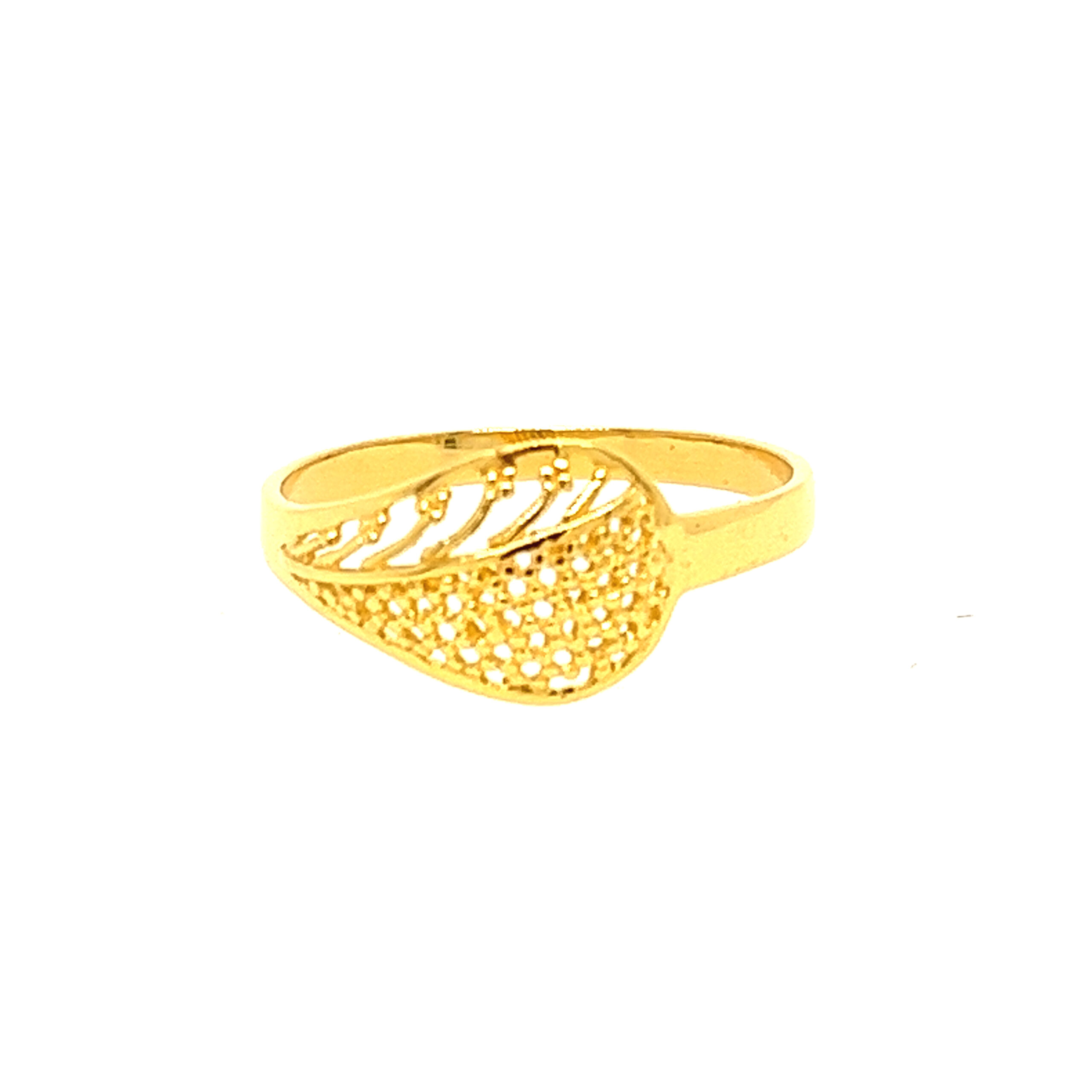 22k Gold Plain Shimmer Ring - Image 2