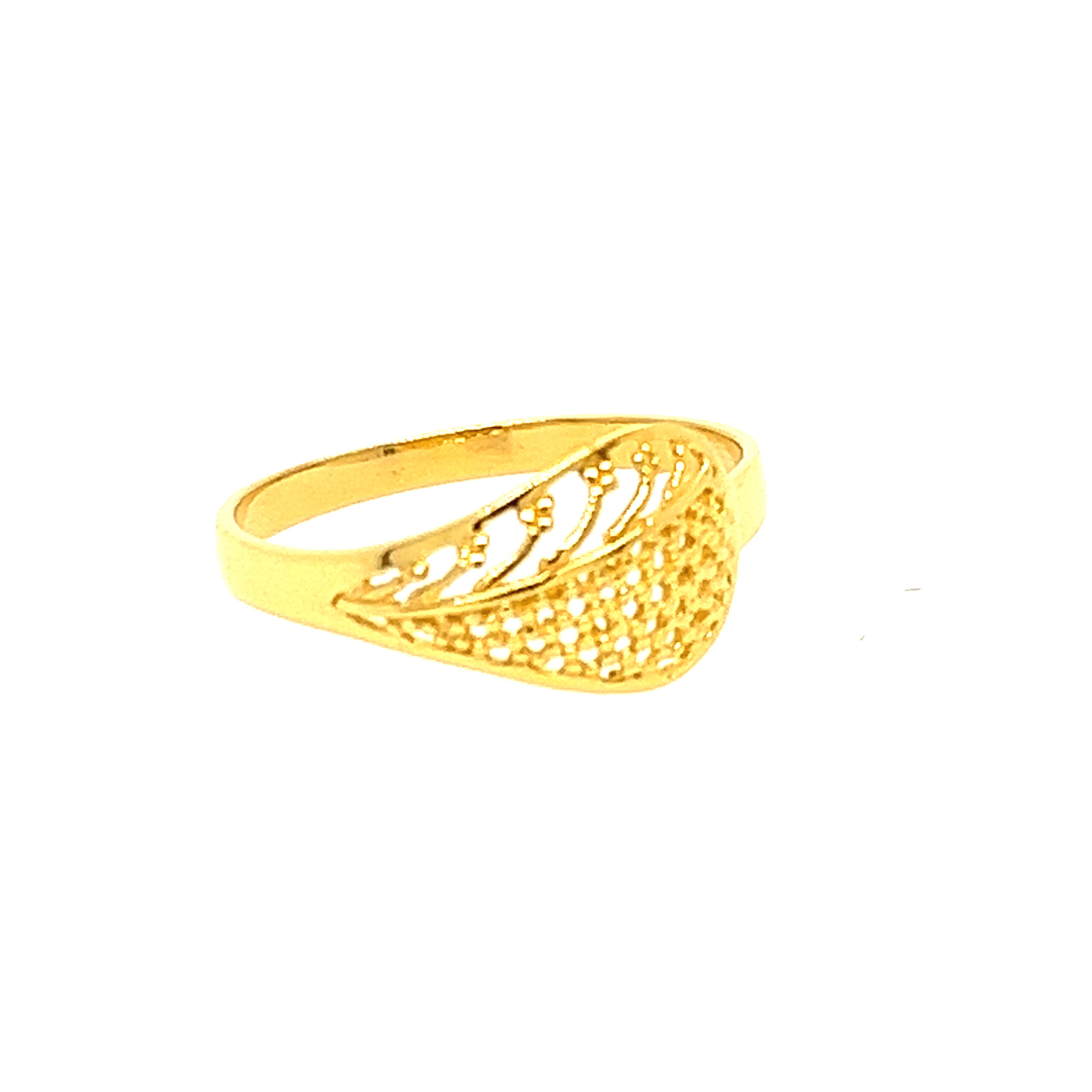 22k Gold Plain Shimmer Ring