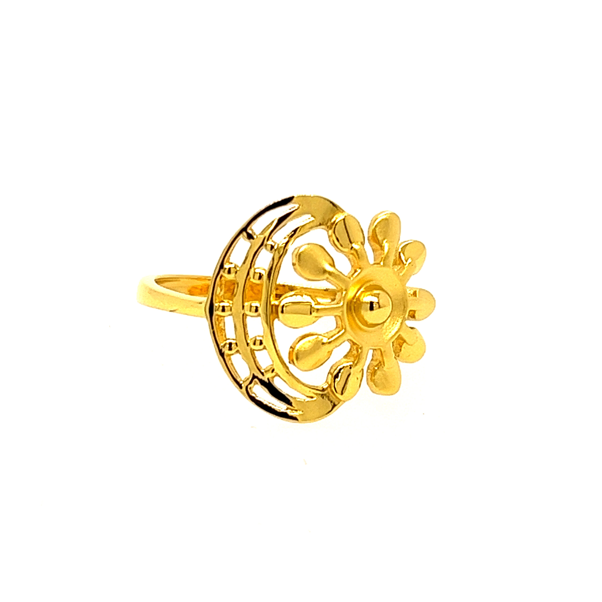 22k Gold Plain Shiny Ring - Image 3