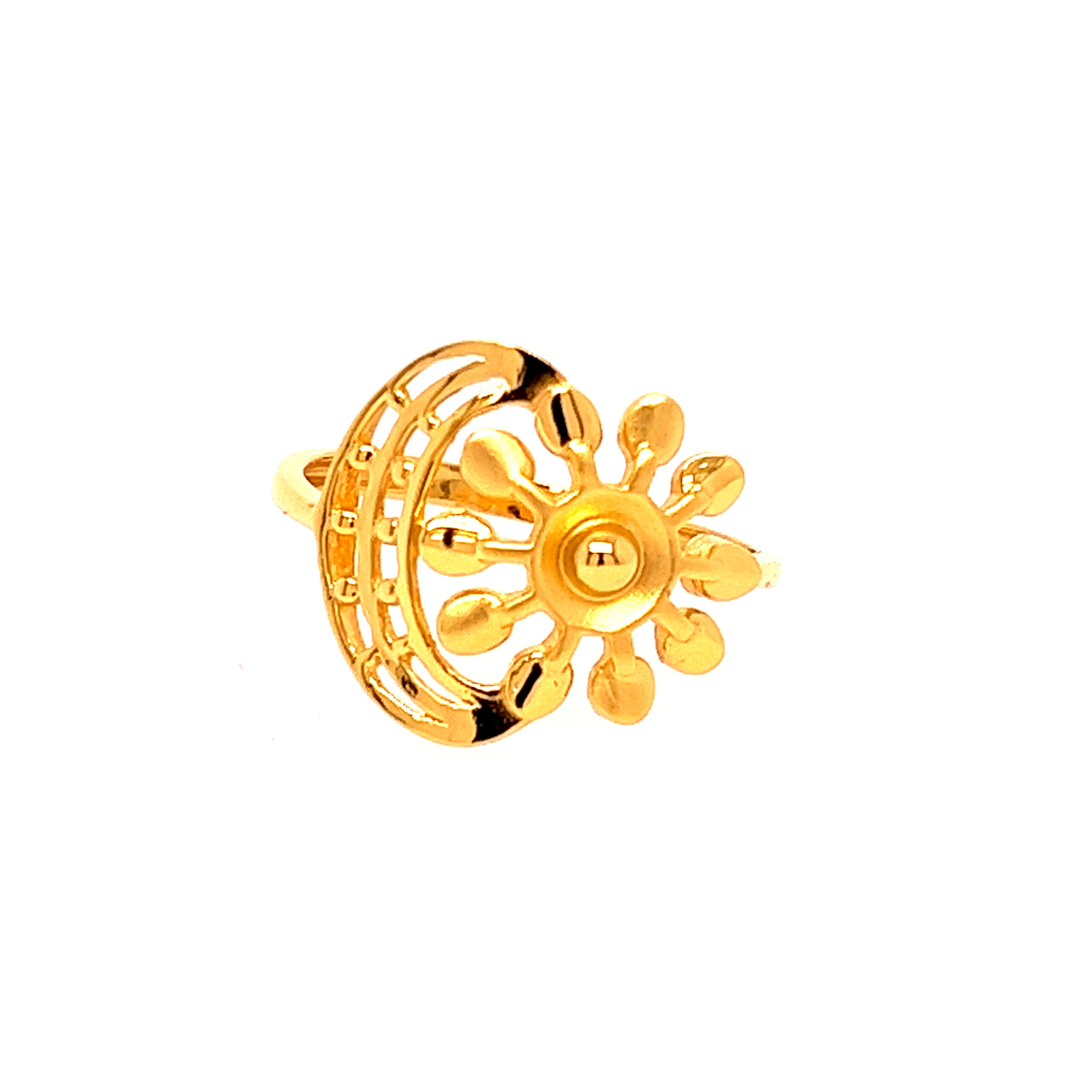 22k Gold Plain Shiny Ring - Image 2