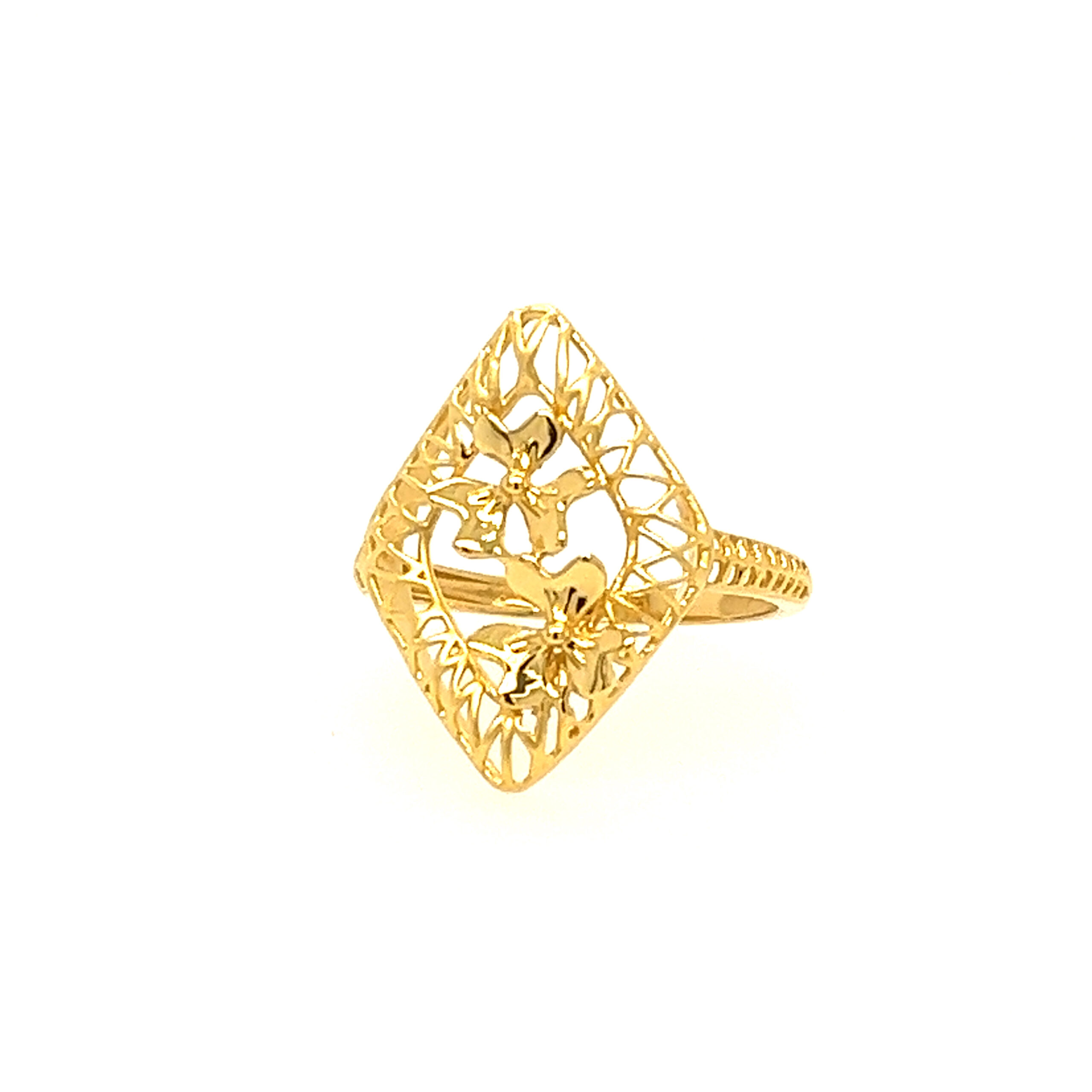 22k Gold Plain Dazzle Ring - Image 3