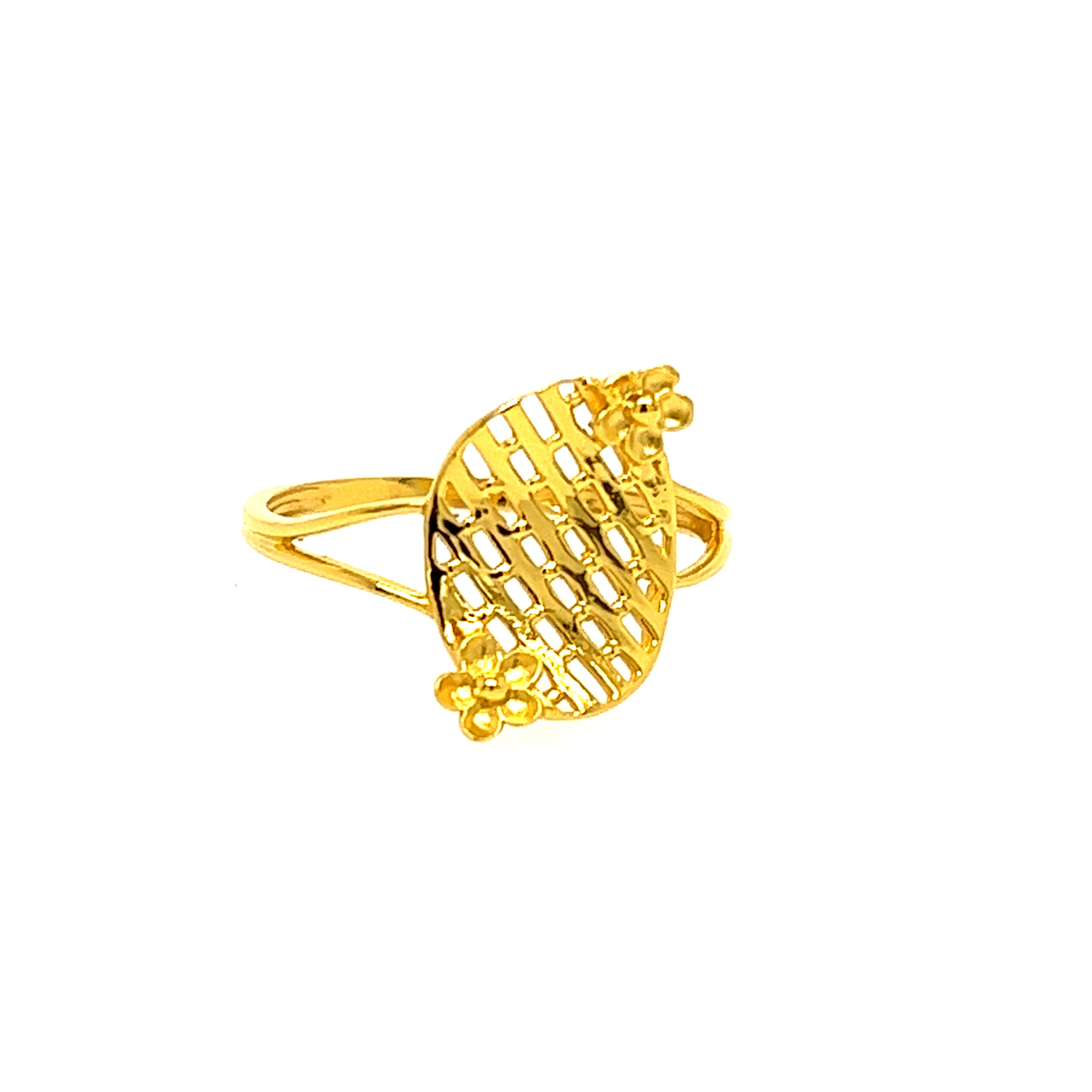 22k Gold Plain Glam Ring