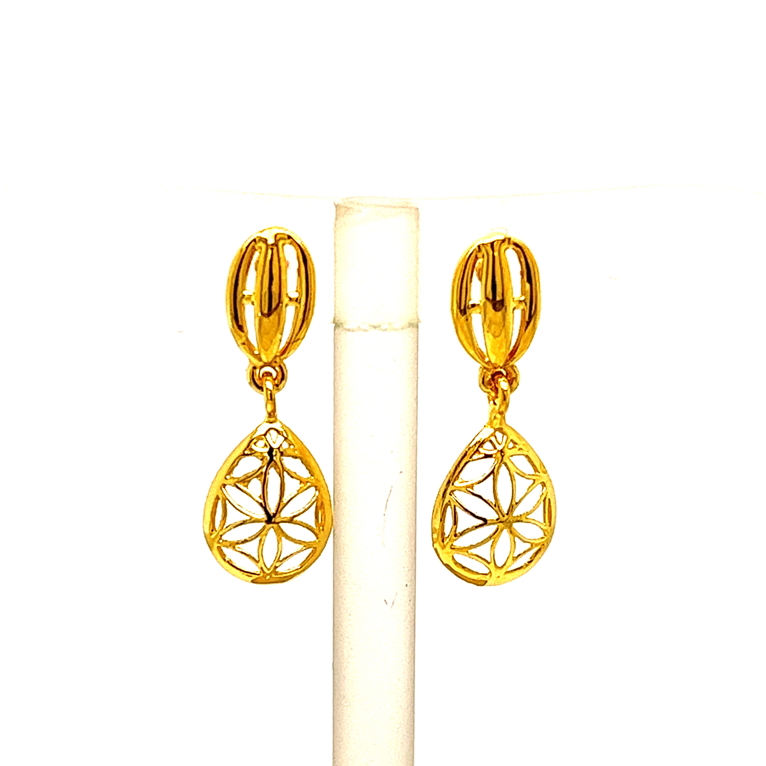 22k Yellow Gold Ultra Light Weight Elite Earrings