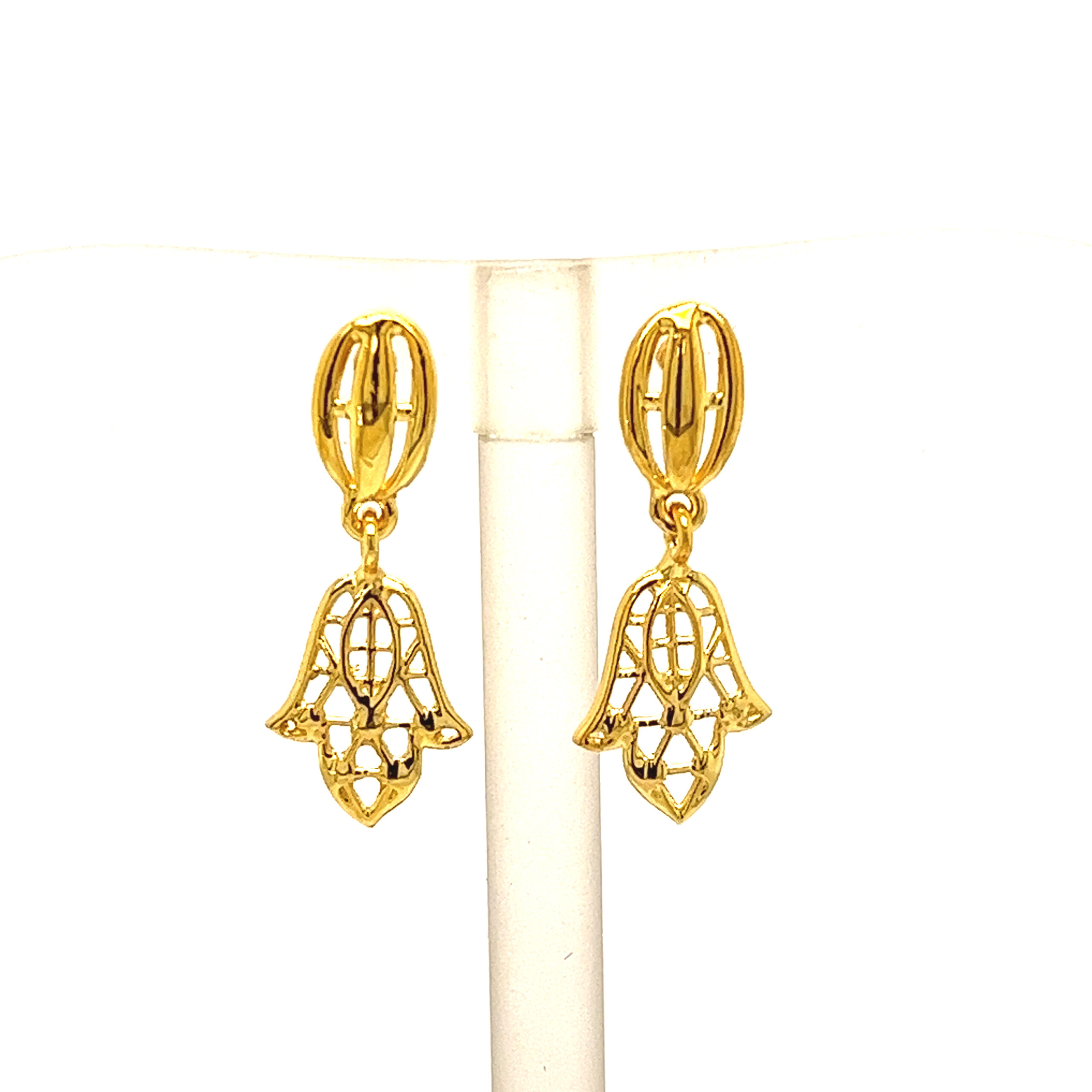 22k Yellow Gold Ultra Light  Weight Royal Earrings