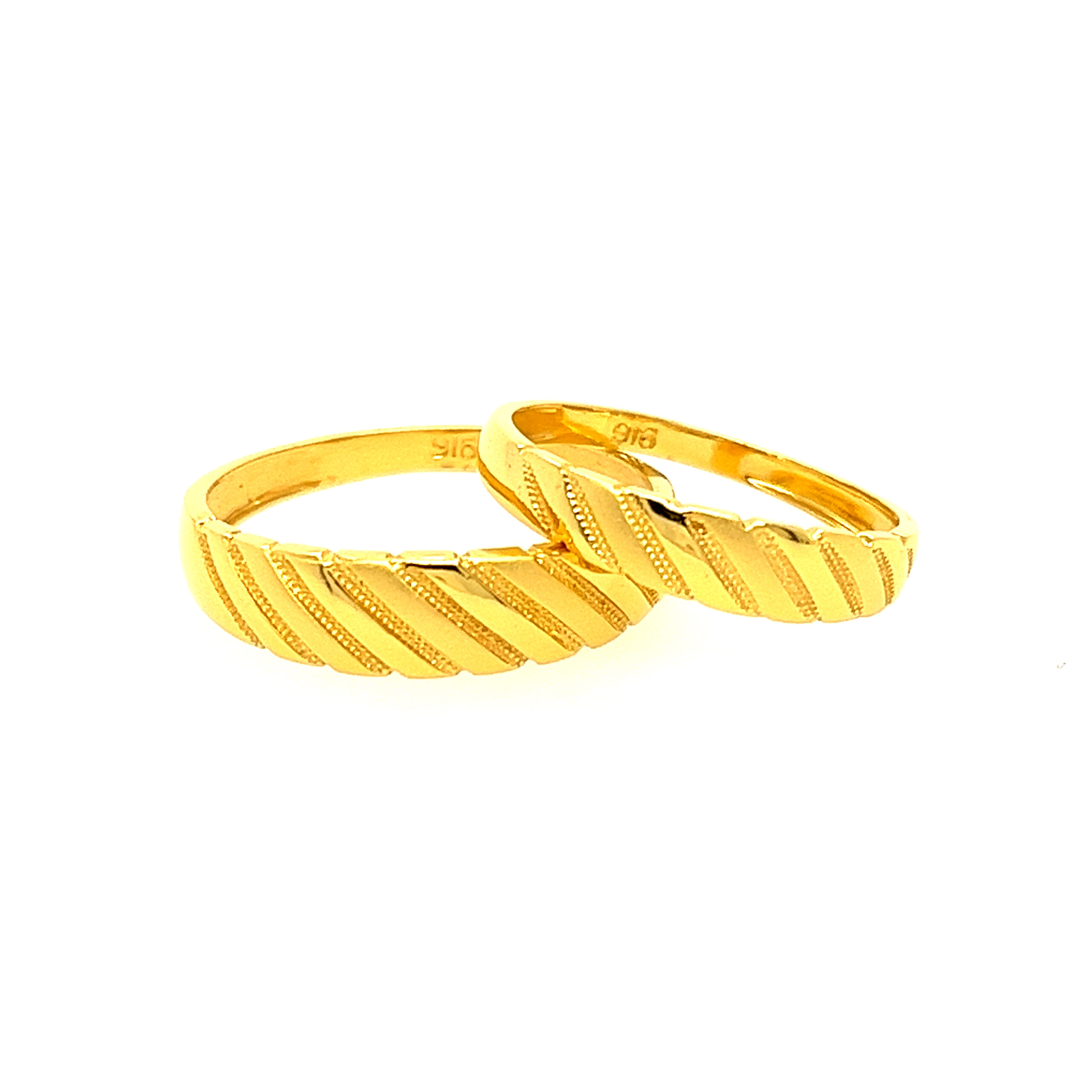 22k Yellow Gold Royal Couple Bands