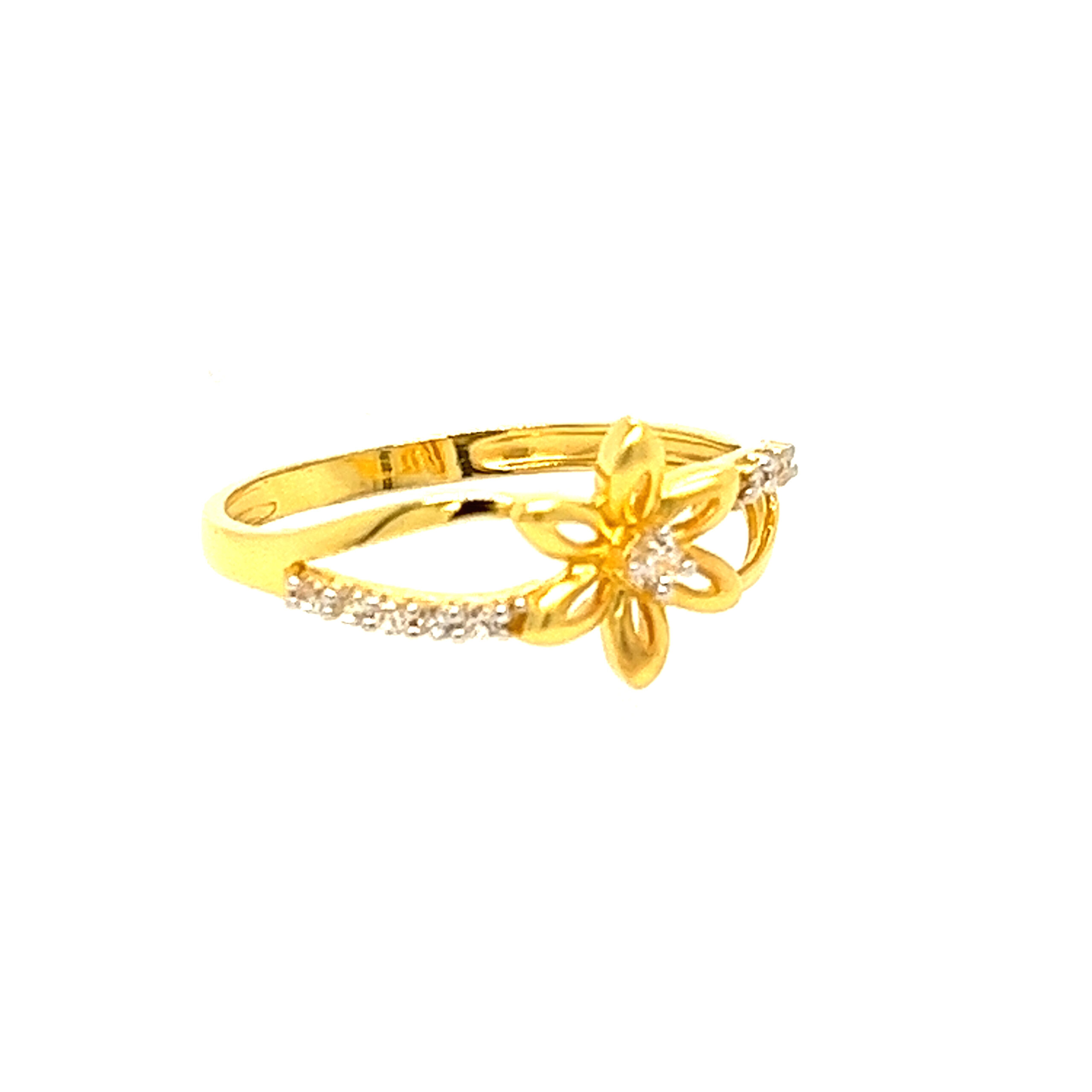 22k Yellow Gold Elite CZ Ring - Image 2
