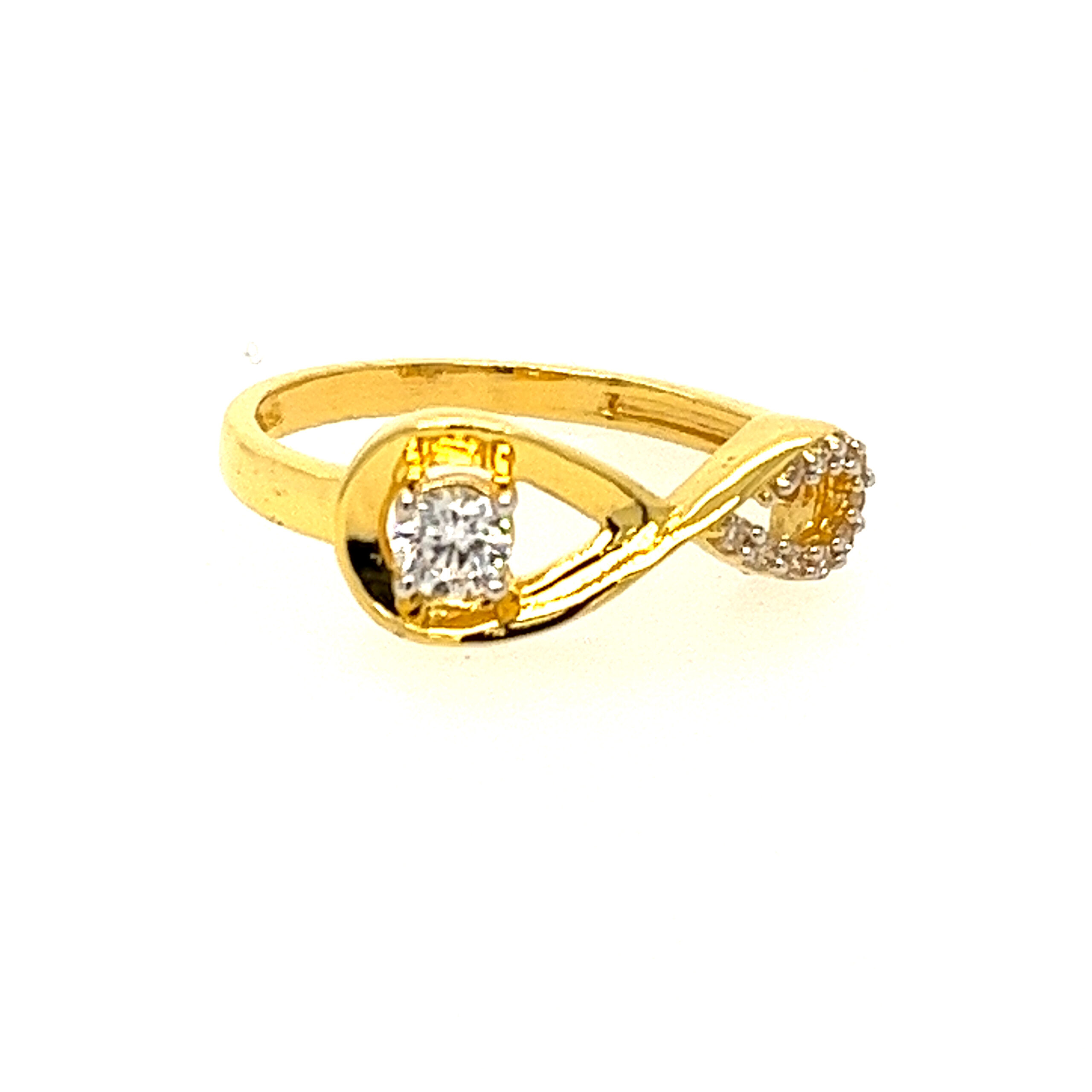 22k Yellow Gold Delight CZ Ring - Image 2