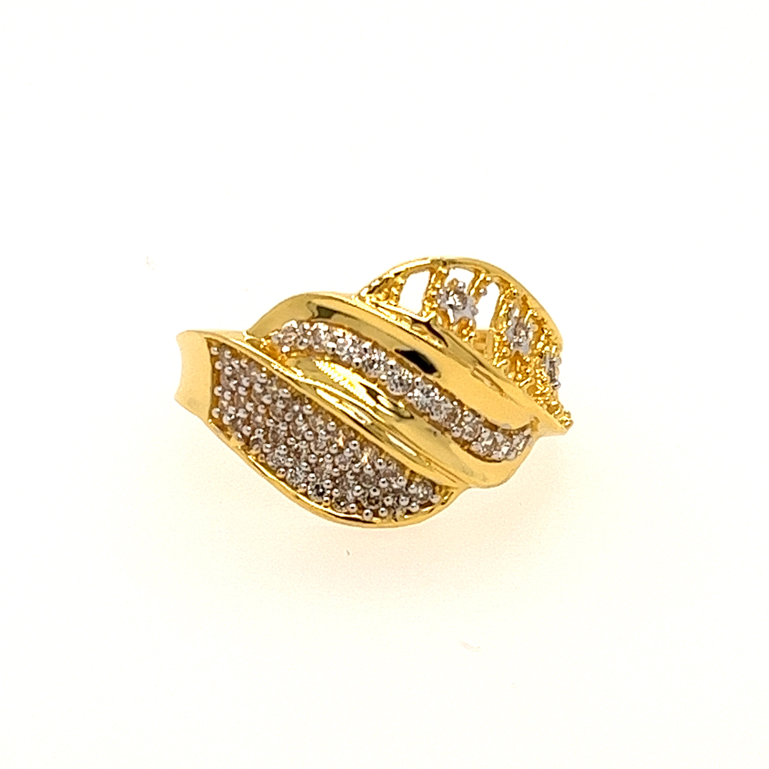 22k Yellow Gold Glorious CZ Ring - Image 2