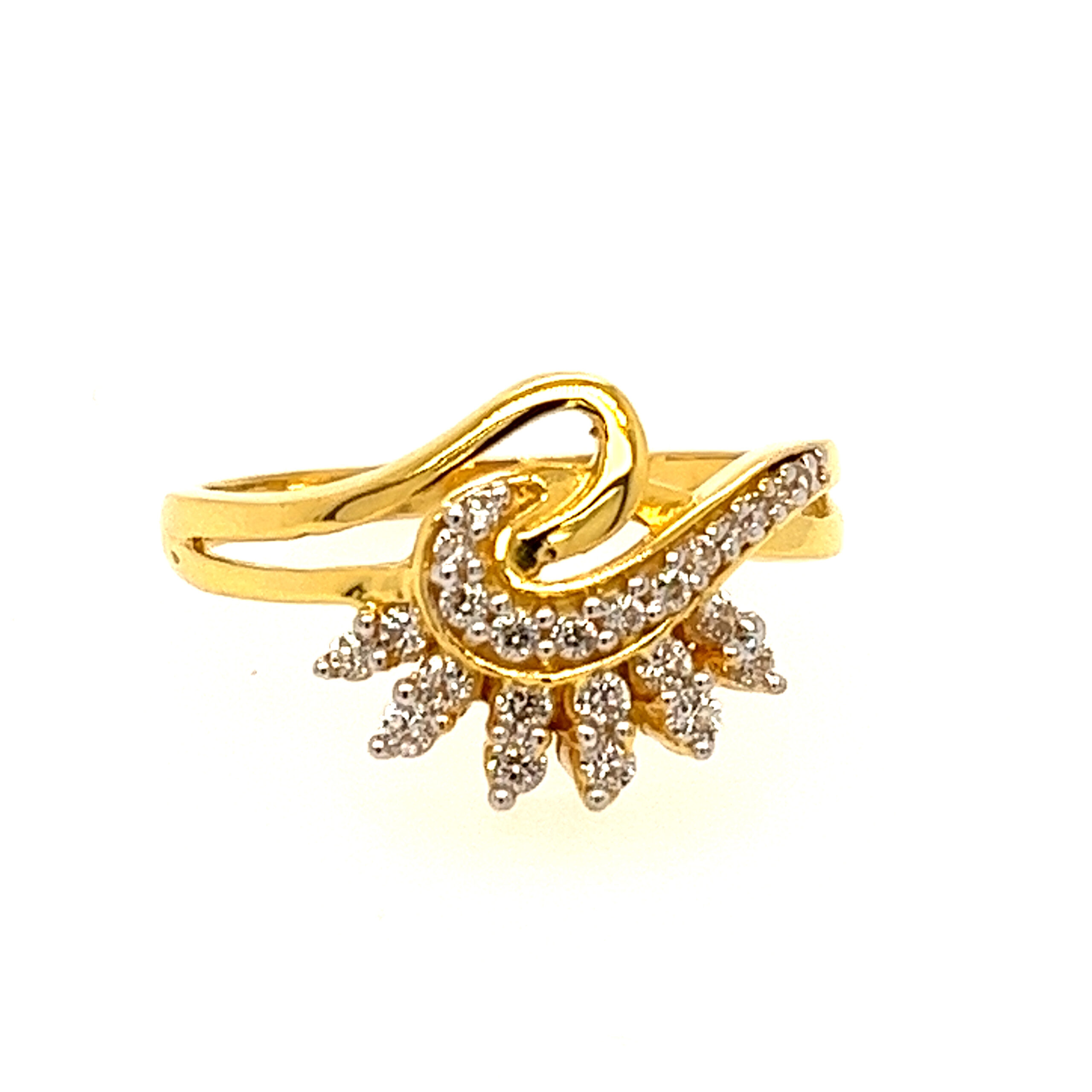 22k Yellow Gold Marie CZ Ring